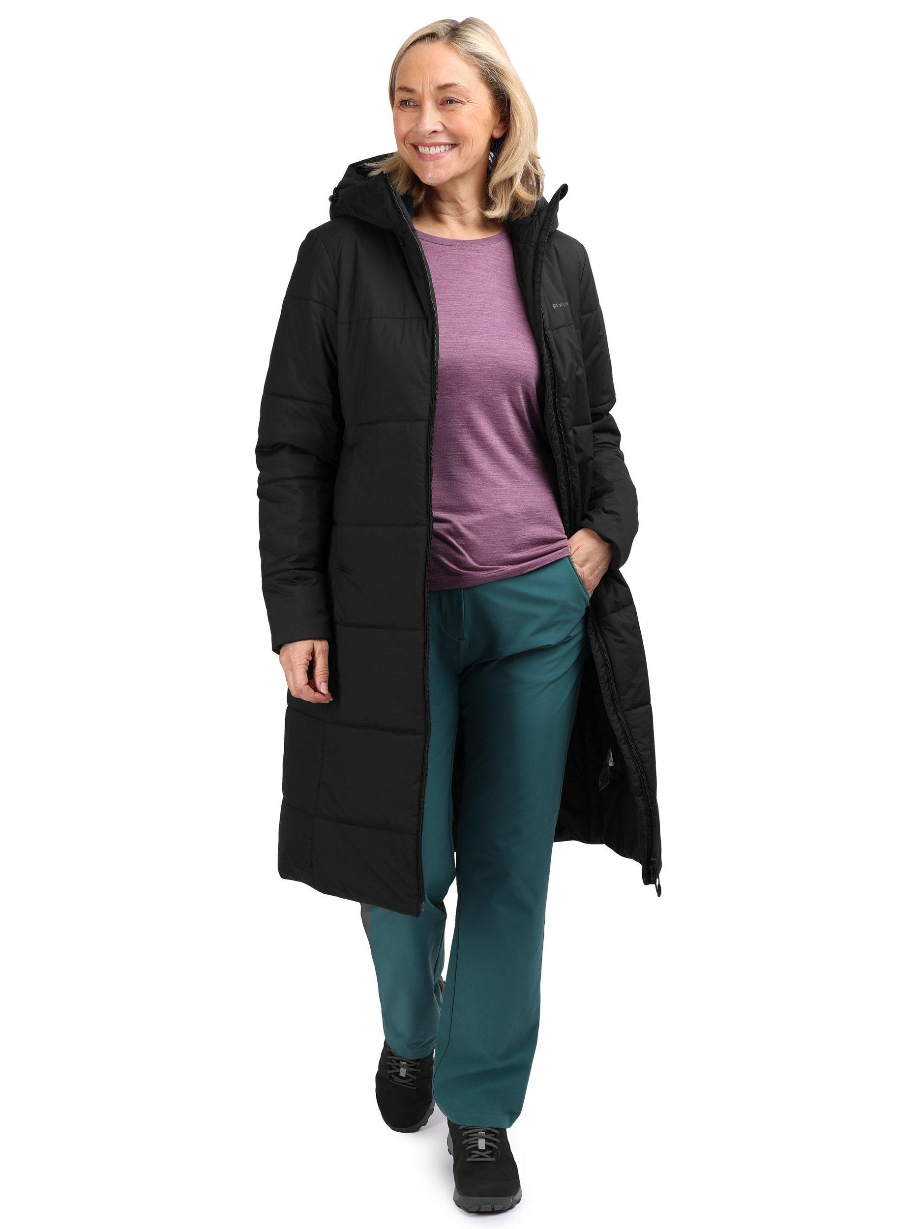 Product image 4 of 9, which shows Rohan Women's Harbour Insulated Hooded Coat, Black, XS