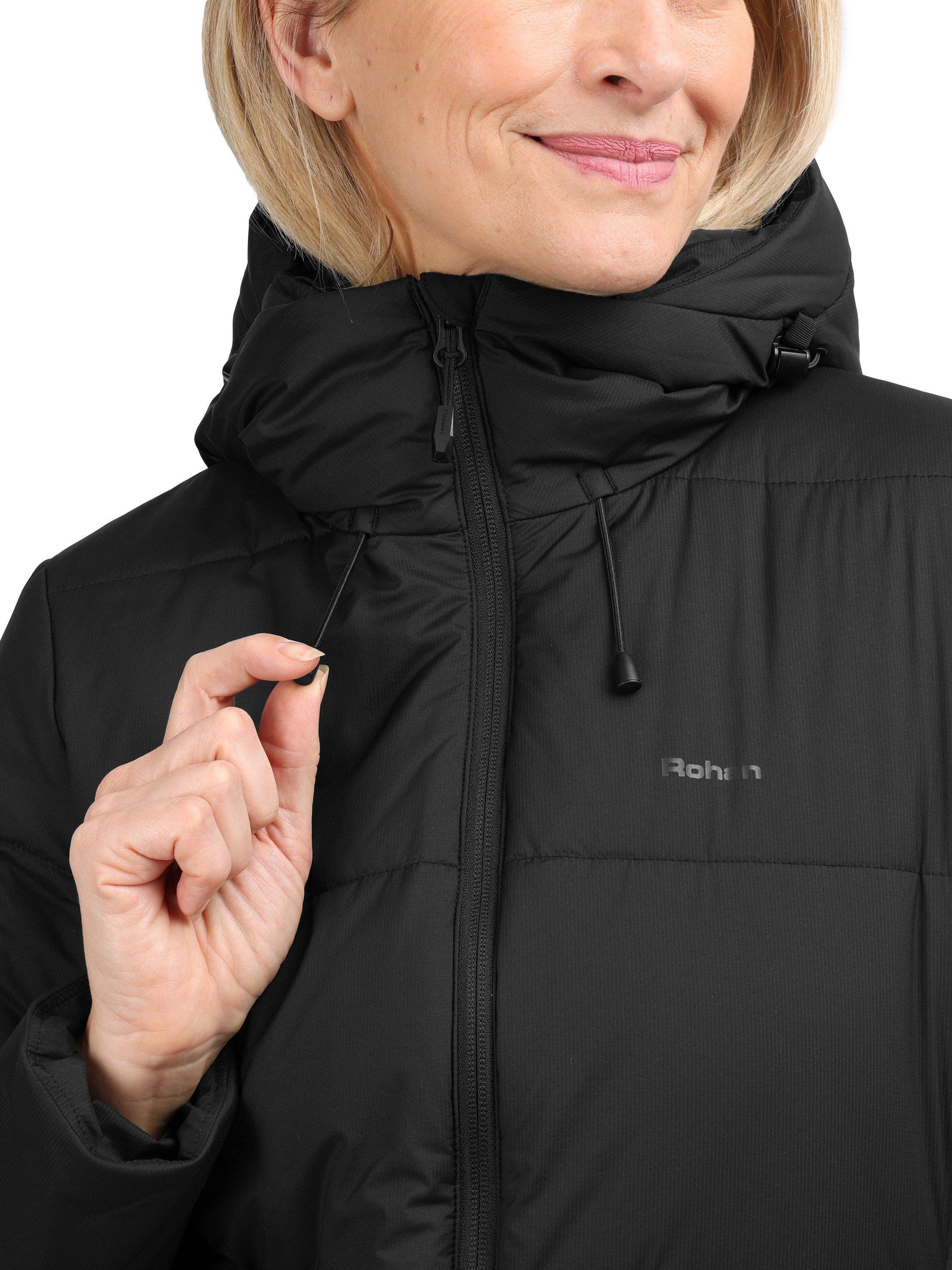 Product image 8 of 9, which shows Rohan Women's Harbour Insulated Hooded Coat, Black, XS