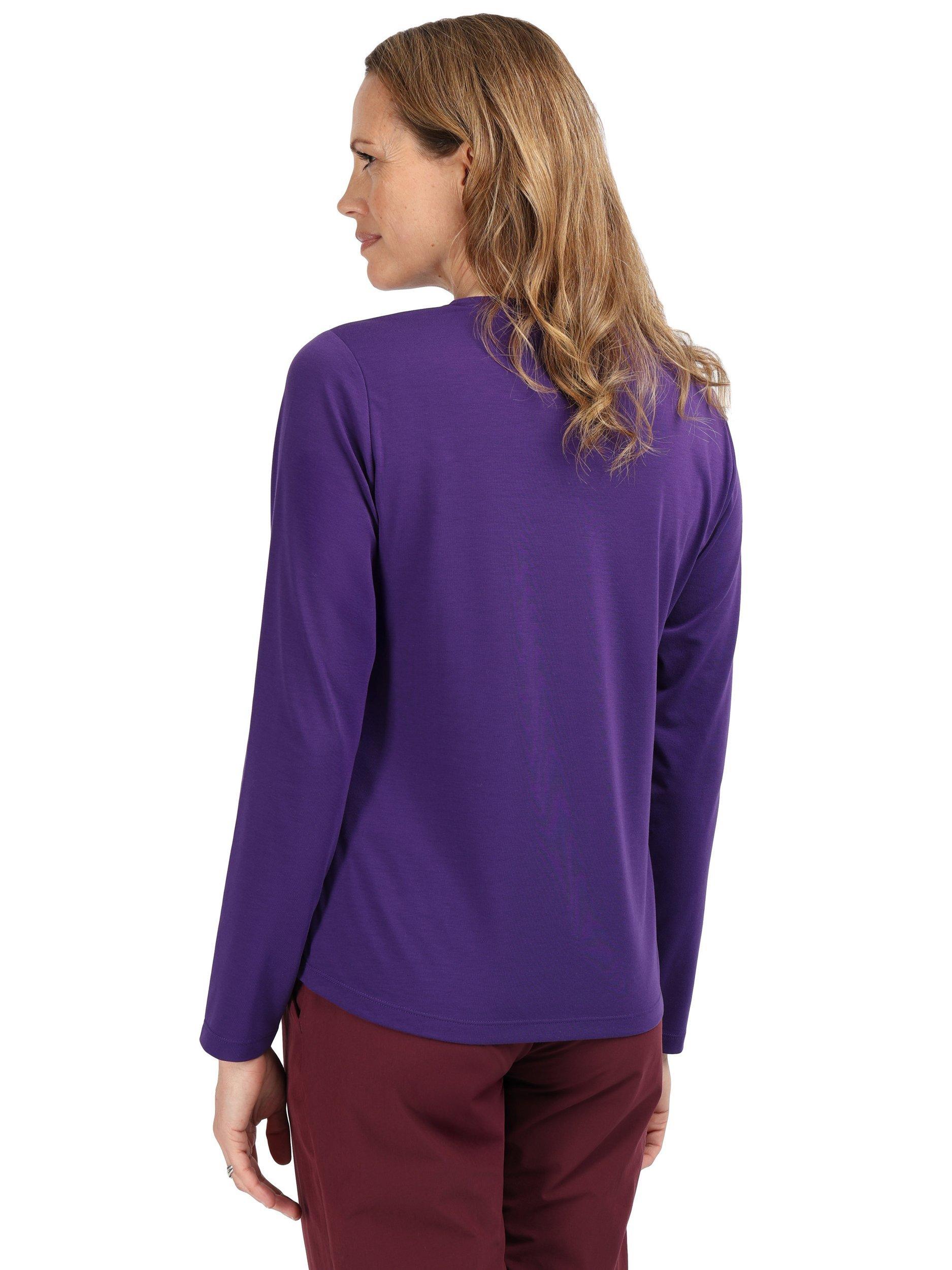 Product image 2 of 5, which shows Rohan Women's Global Long Sleeve T-Shirt, Aurora Purple, XS