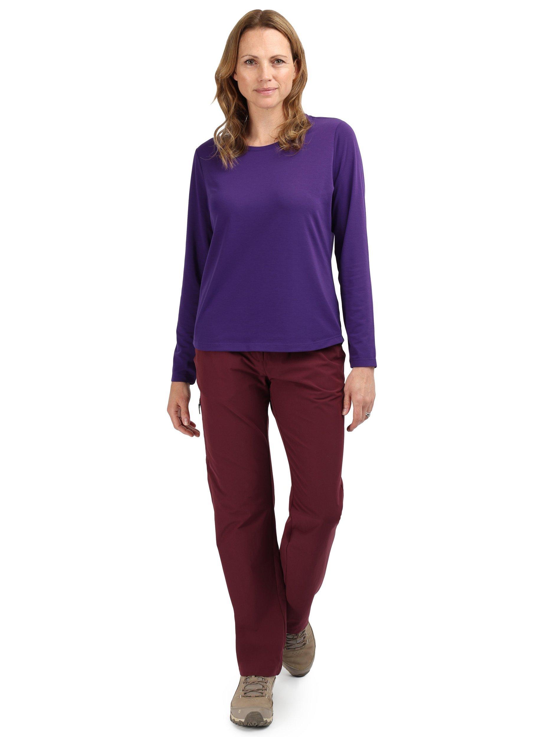 Product image 4 of 5, which shows Rohan Women's Global Long Sleeve T-Shirt, Aurora Purple, XS