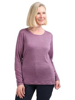 Rohan Women's Merino Cool Wool Blend Long Sleeve Top, Haze Purple Marl