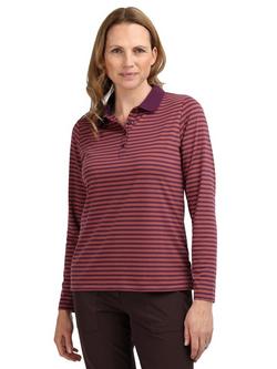 Rohan Shoreline Stripe Polo Shirt, Purple/Multi, Purple/Multi