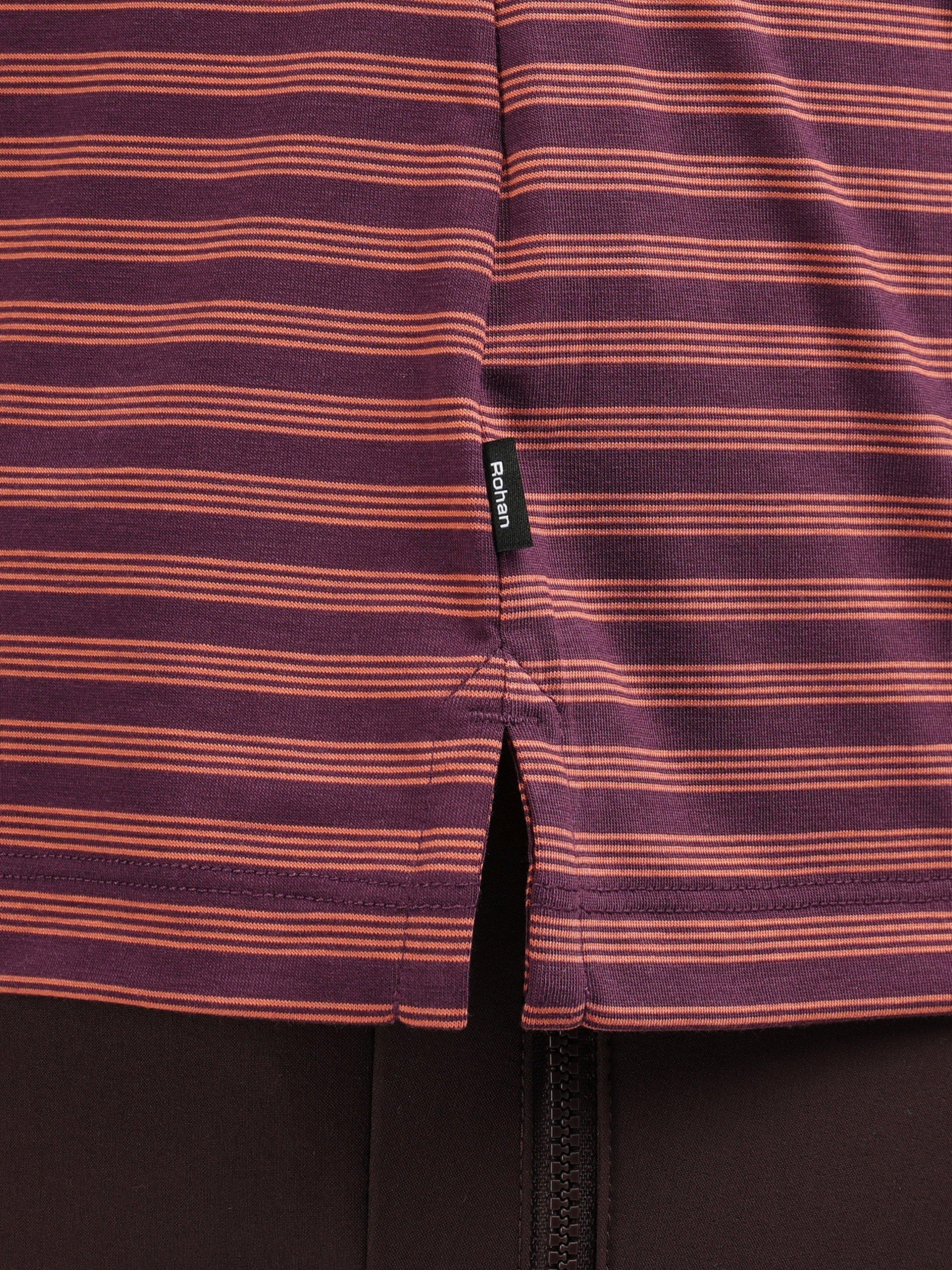 Product image 5 of 6, which shows Rohan Shoreline Stripe Polo Shirt, Purple/Multi, S