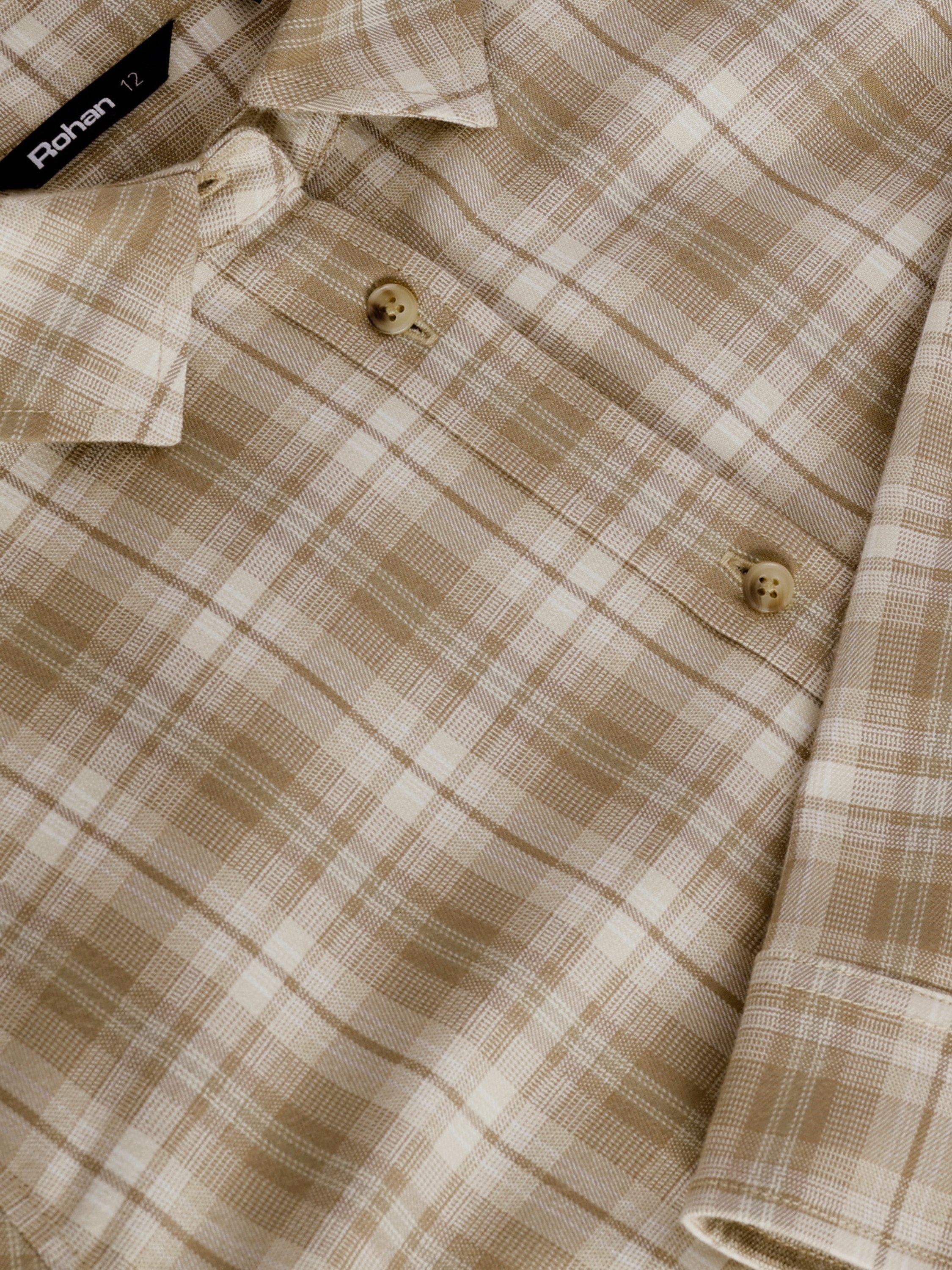Product image 7 of 7, which shows Rohan Women's Cove Long Sleeve Check Shirt, Cornish Sand, 8