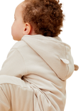MORI Baby Cotton Blend Ribbed Pramsuit, Ecru