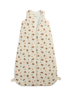 MORI Baby Sleeping Bag, 2.5 Tog, Teddy Bear Print, Teddy Bear Print