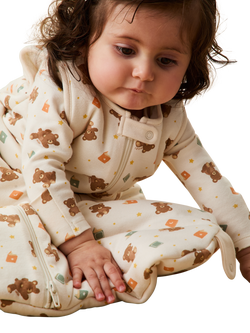 MORI Baby Sleeping Bag, 2.5 Tog, Teddy Bear Print - view 2, Teddy Bear Print