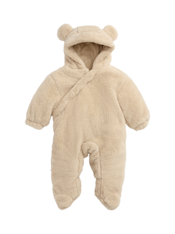 MORI Baby Borg Pramsuit, Taupe, Taupe