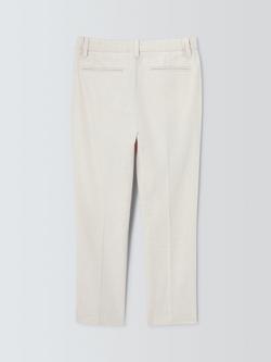 John Lewis Heirloom Collection Kids' Straight Linen Rich Trousers, Stone Swatch - view 2, Stone Swatch