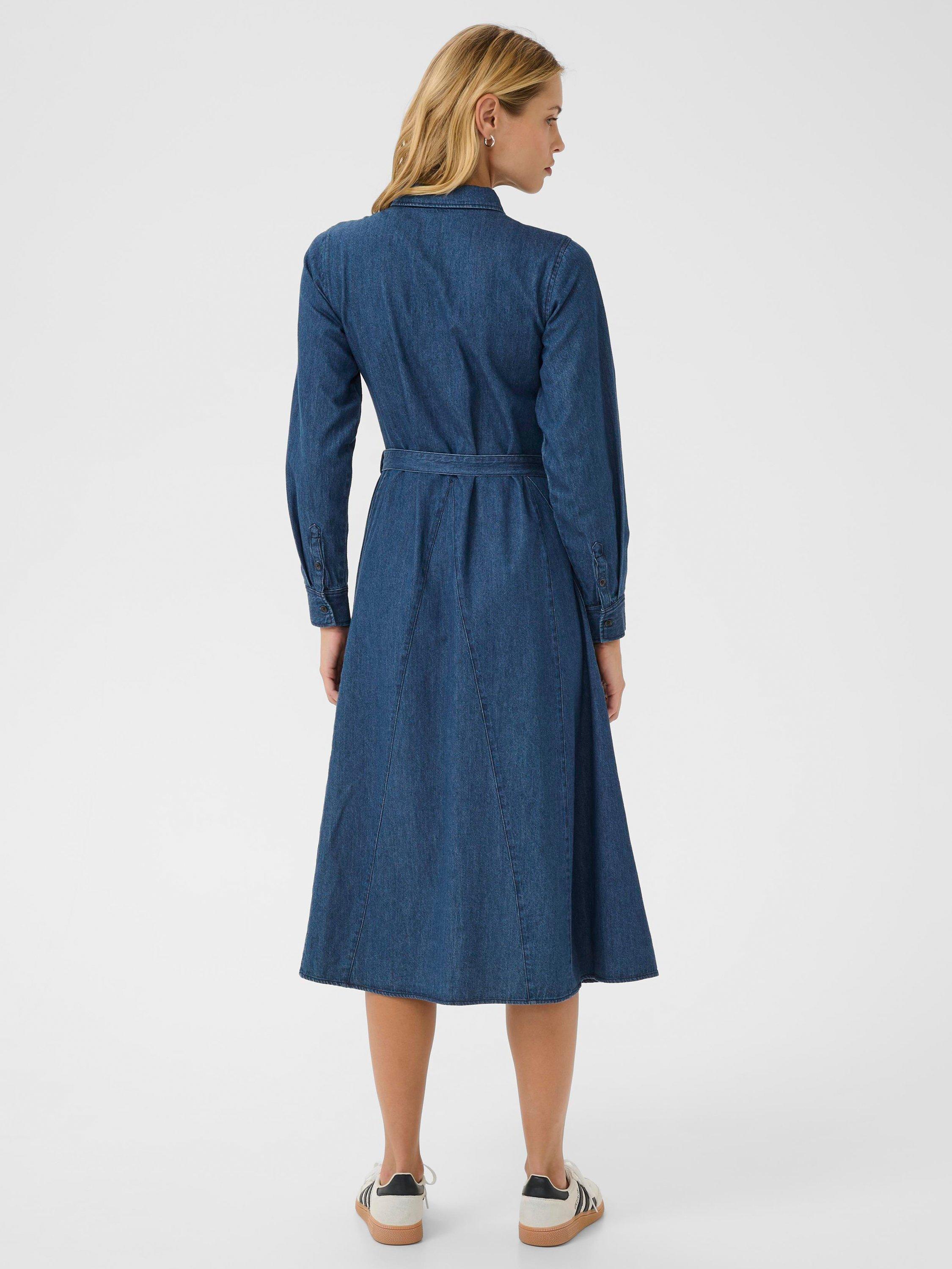 Product image 2 of 6, which shows Part Two Esilyas Denim Shirt Dress, Mid Blue, 8
