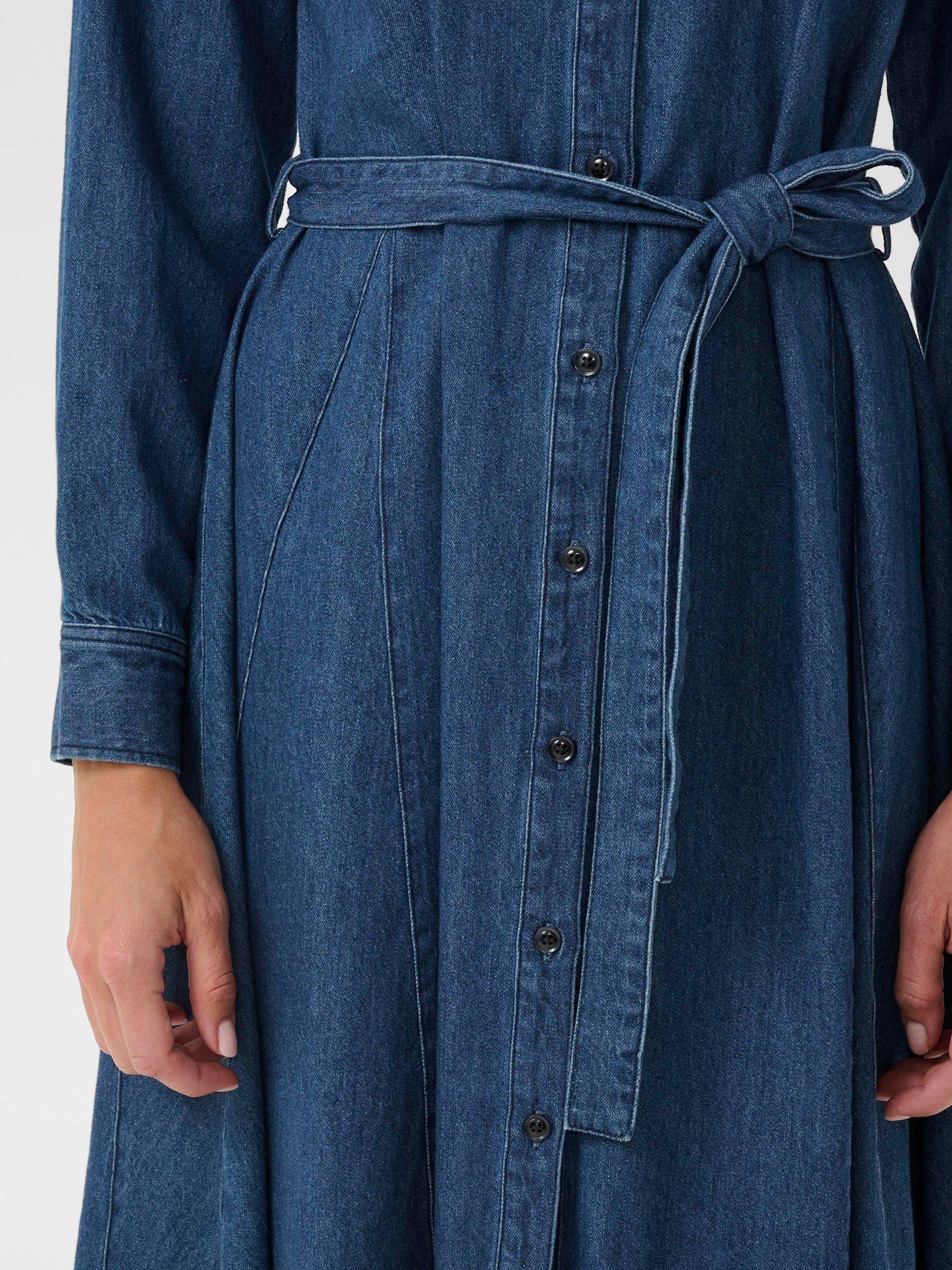 Product image 4 of 6, which shows Part Two Esilyas Denim Shirt Dress, Mid Blue, 8