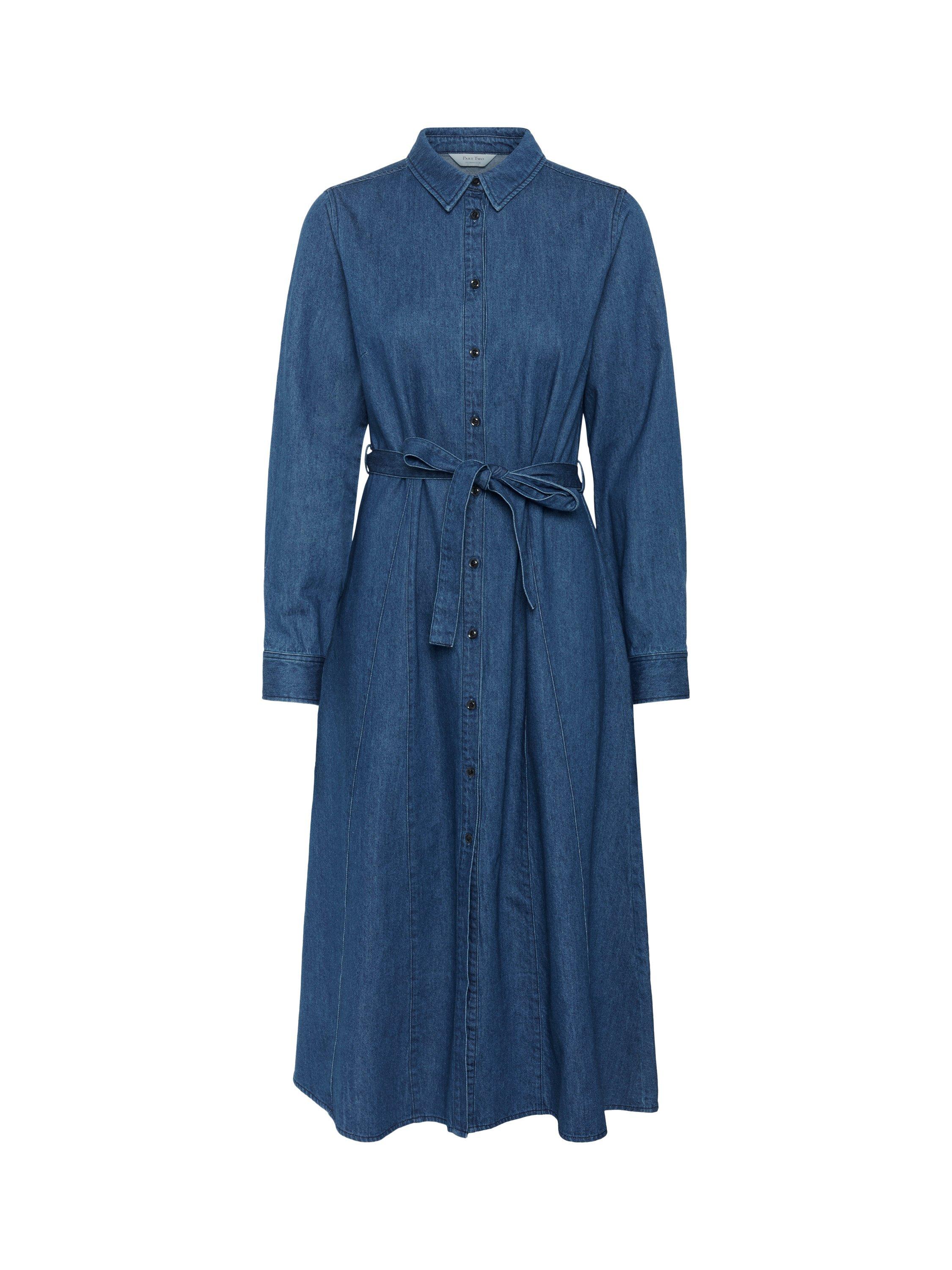Product image 5 of 6, which shows Part Two Esilyas Denim Shirt Dress, Mid Blue, 8