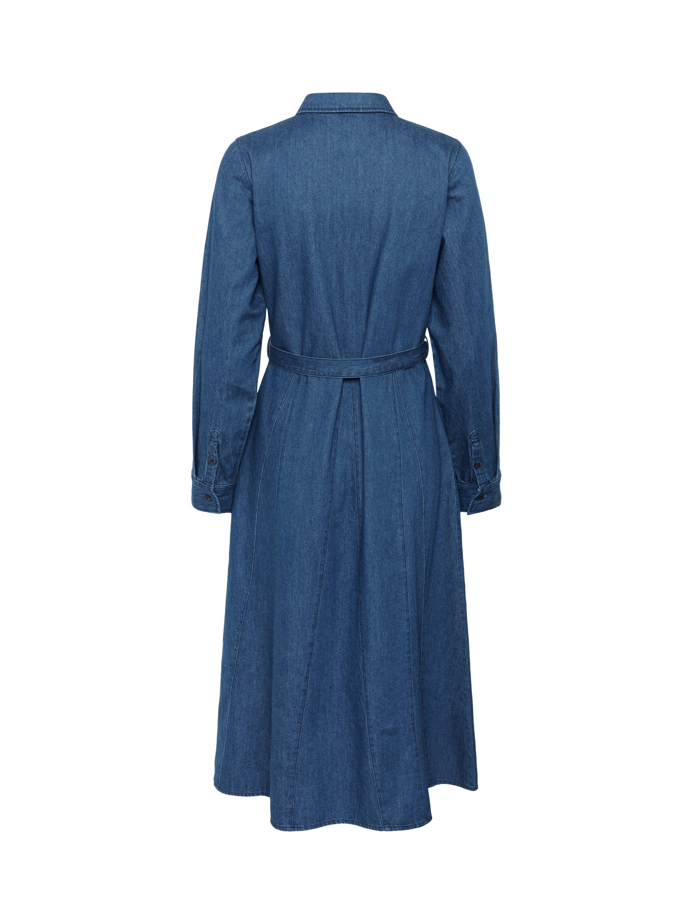 Product image 6 of 6, which shows Part Two Esilyas Denim Shirt Dress, Mid Blue, 8
