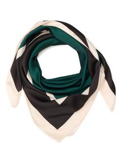 Part Two Namira Colour Block Scarf, Sea Moss/Black