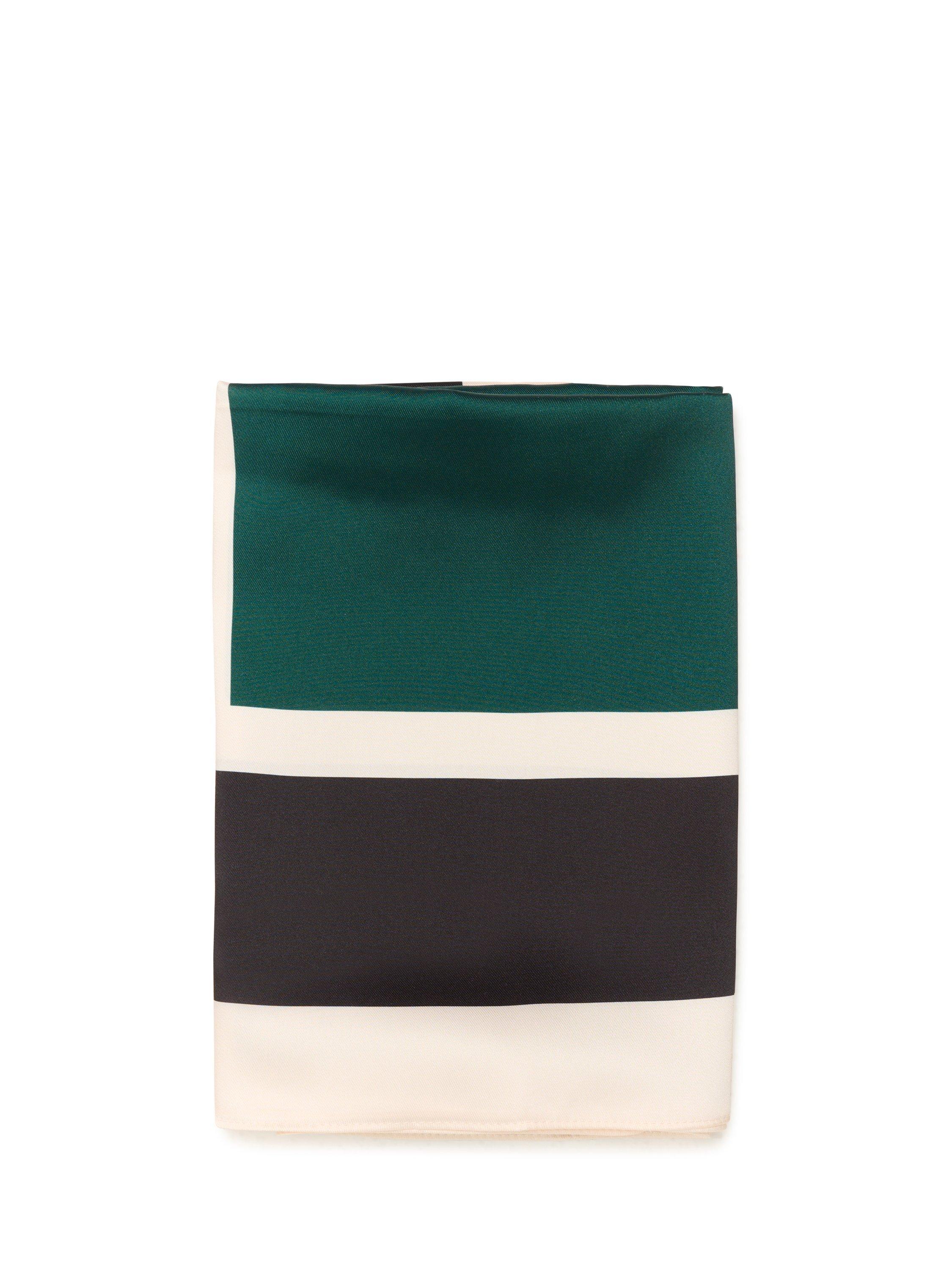 Product image 2 of 3, which shows Part Two Namira Colour Block Scarf, Sea Moss/Black, One Size