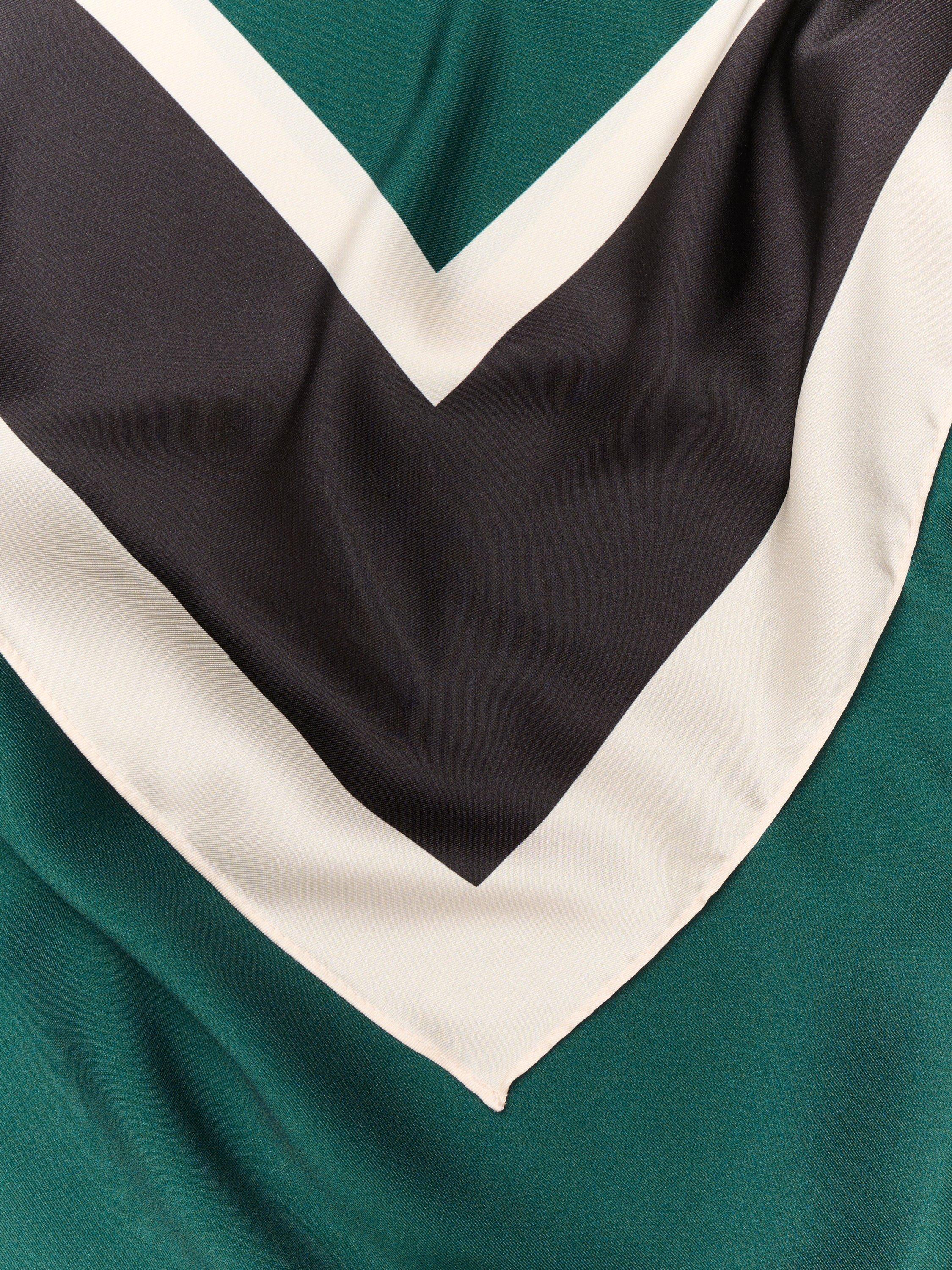 Product image 3 of 3, which shows Part Two Namira Colour Block Scarf, Sea Moss/Black, One Size