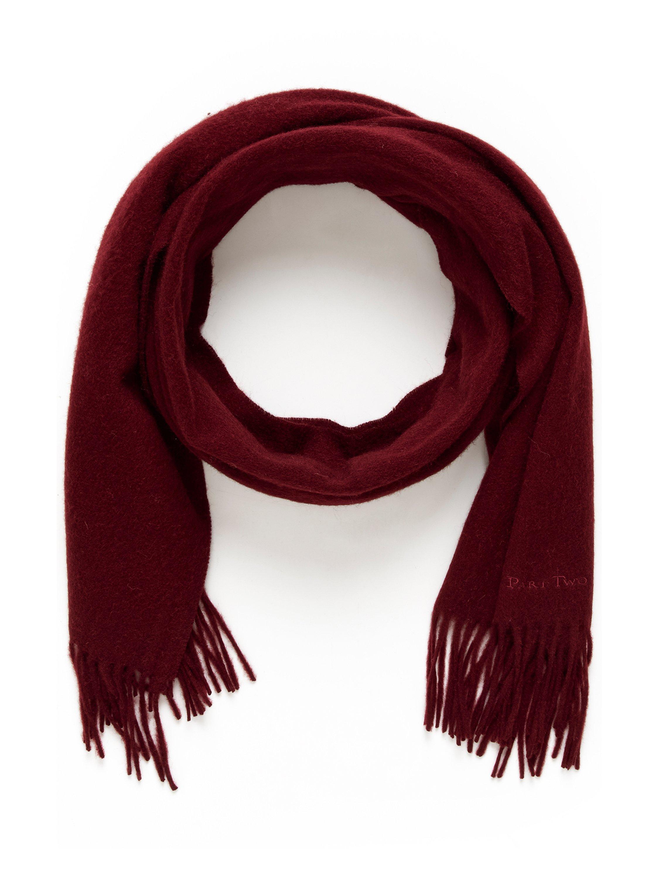 Product image 1 of 4, which shows Part Two Kitha Pure Wool Scarf, Tawny Port, One Size