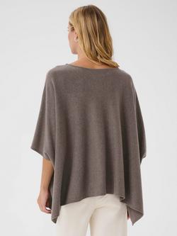 Part Two Tilanna Wool Blend Poncho, Falcon - view 2, Falcon
