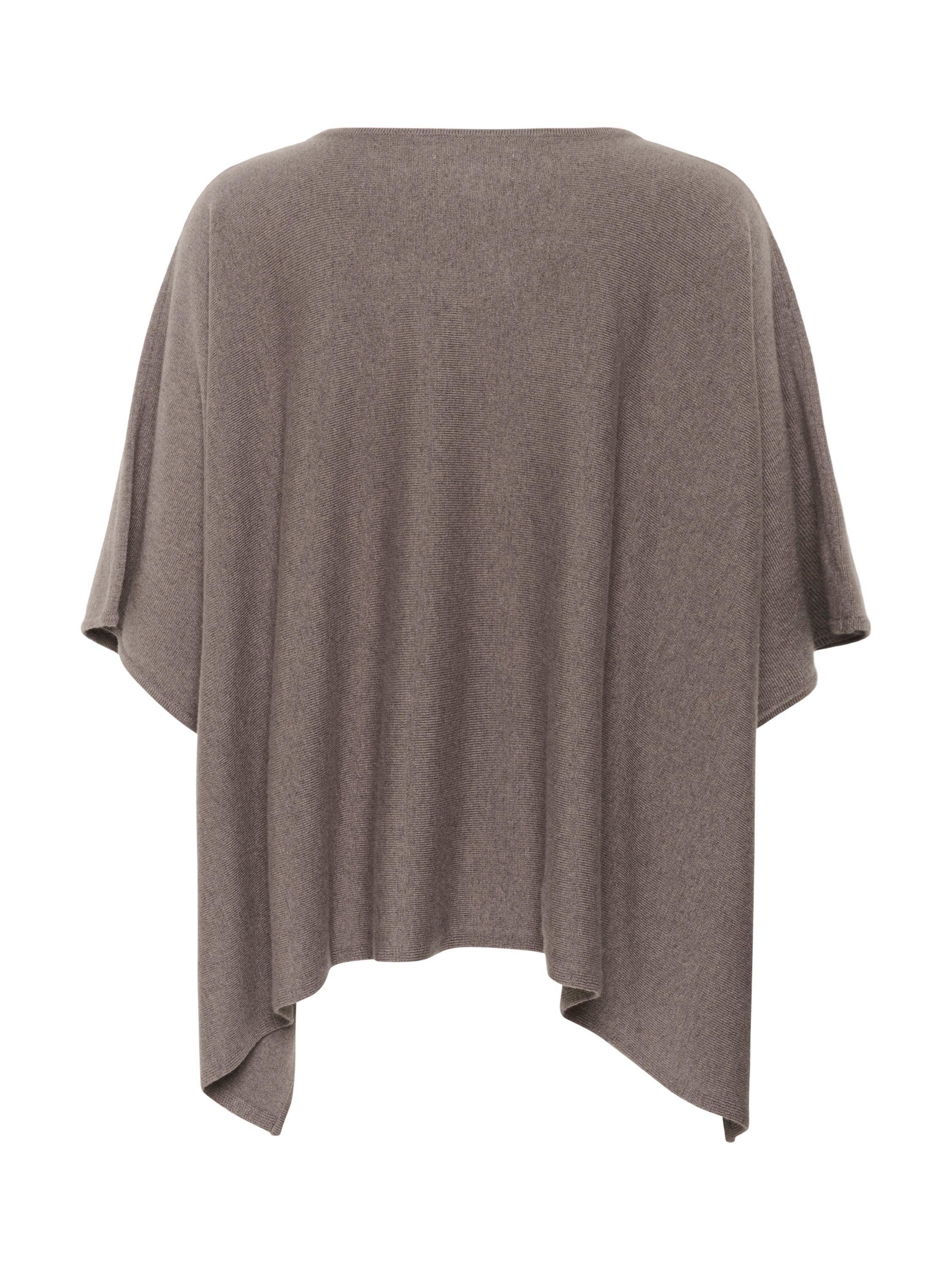 Product image 6 of 6, which shows Part Two Tilanna Wool Blend Poncho, Falcon, One Size
