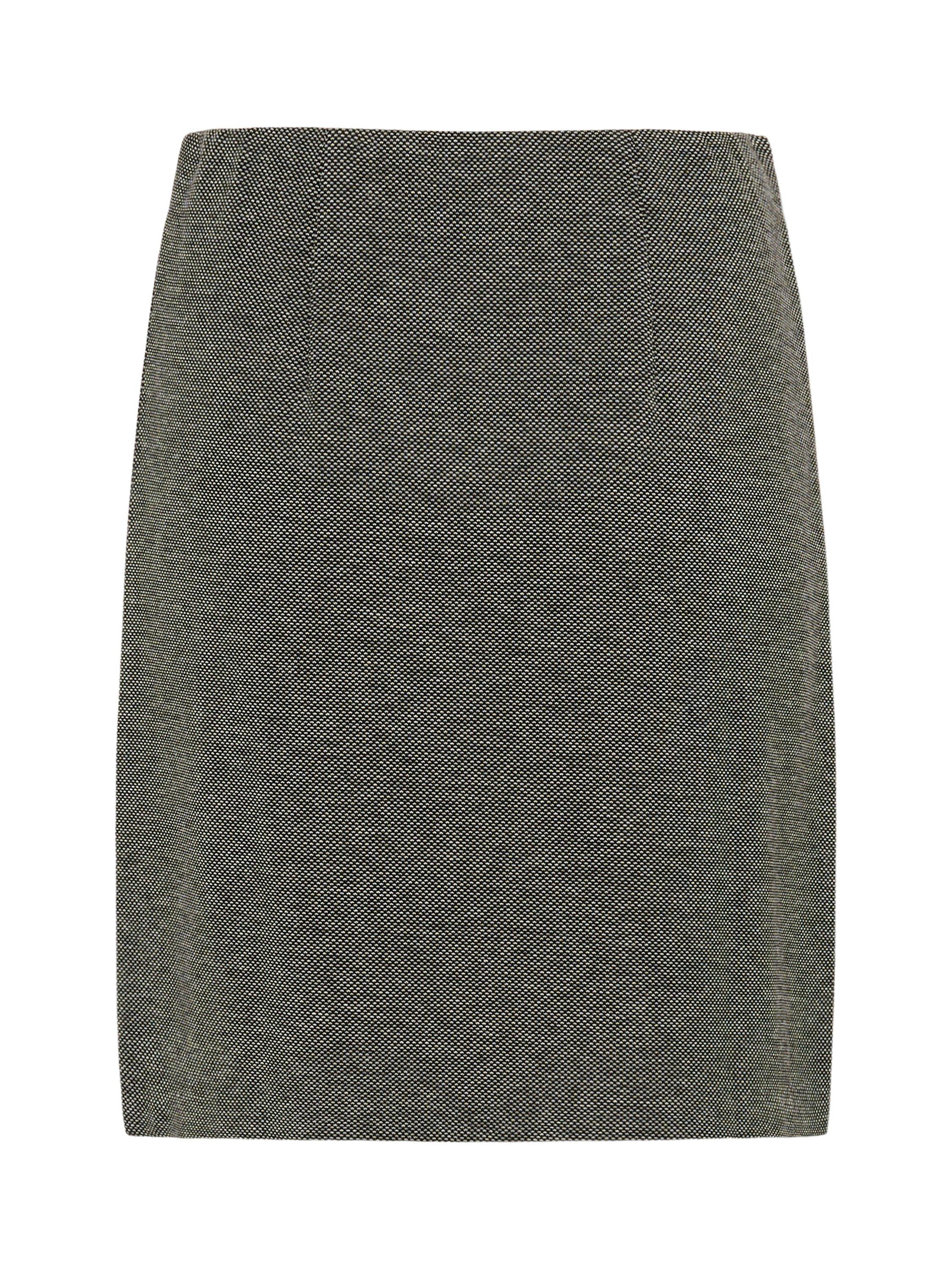 Product image 6 of 6, which shows Part Two Corinne Tailored Pencil Skirt, Salt/Pepper, XS
