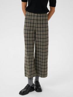 Part Two Ilisan Check Cropped Trousers, Dark Navy/Multi, Dark Navy/Multi
