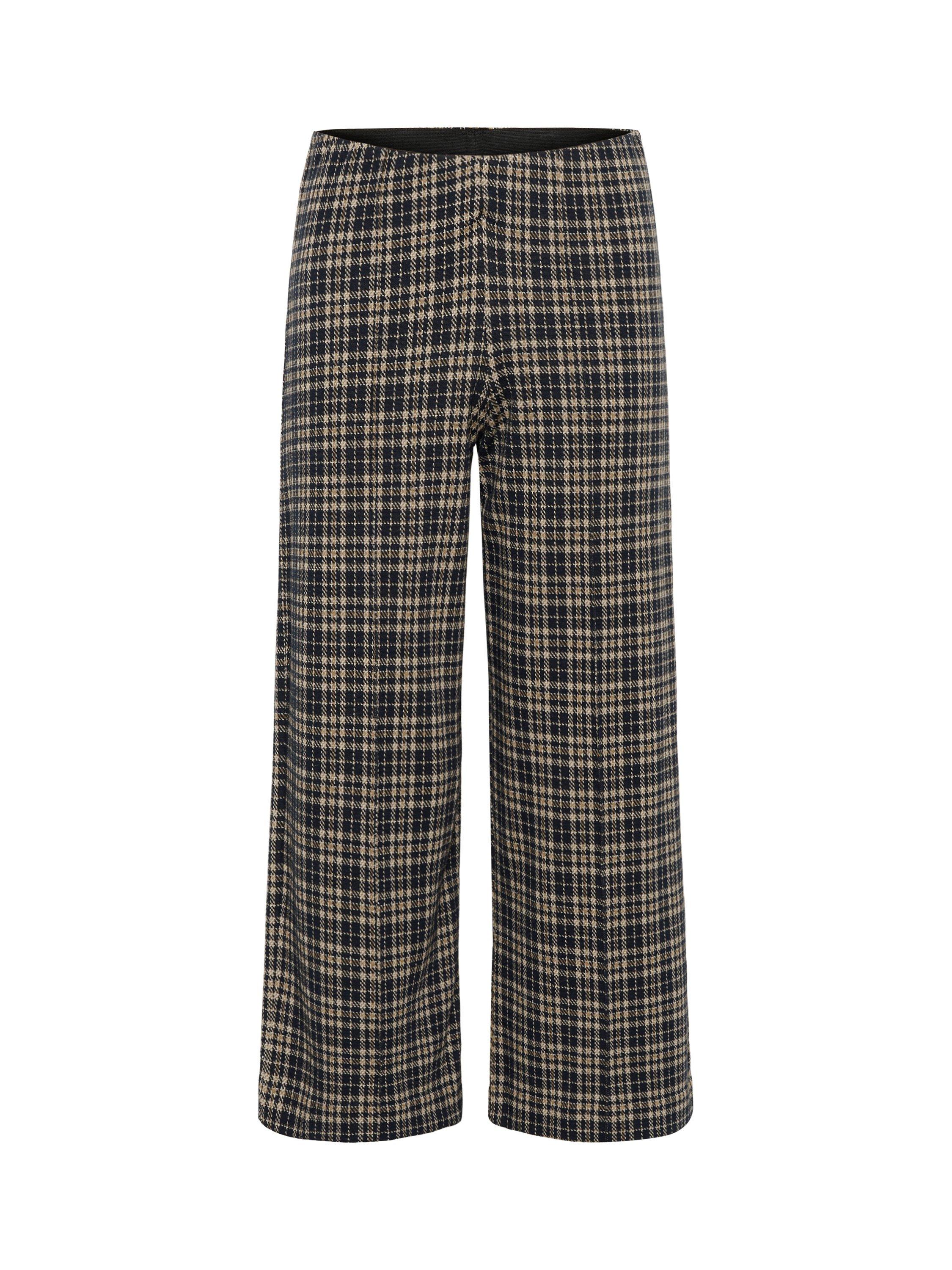 Product image 5 of 6, which shows Part Two Ilisan Check Cropped Trousers, Dark Navy/Multi, XS
