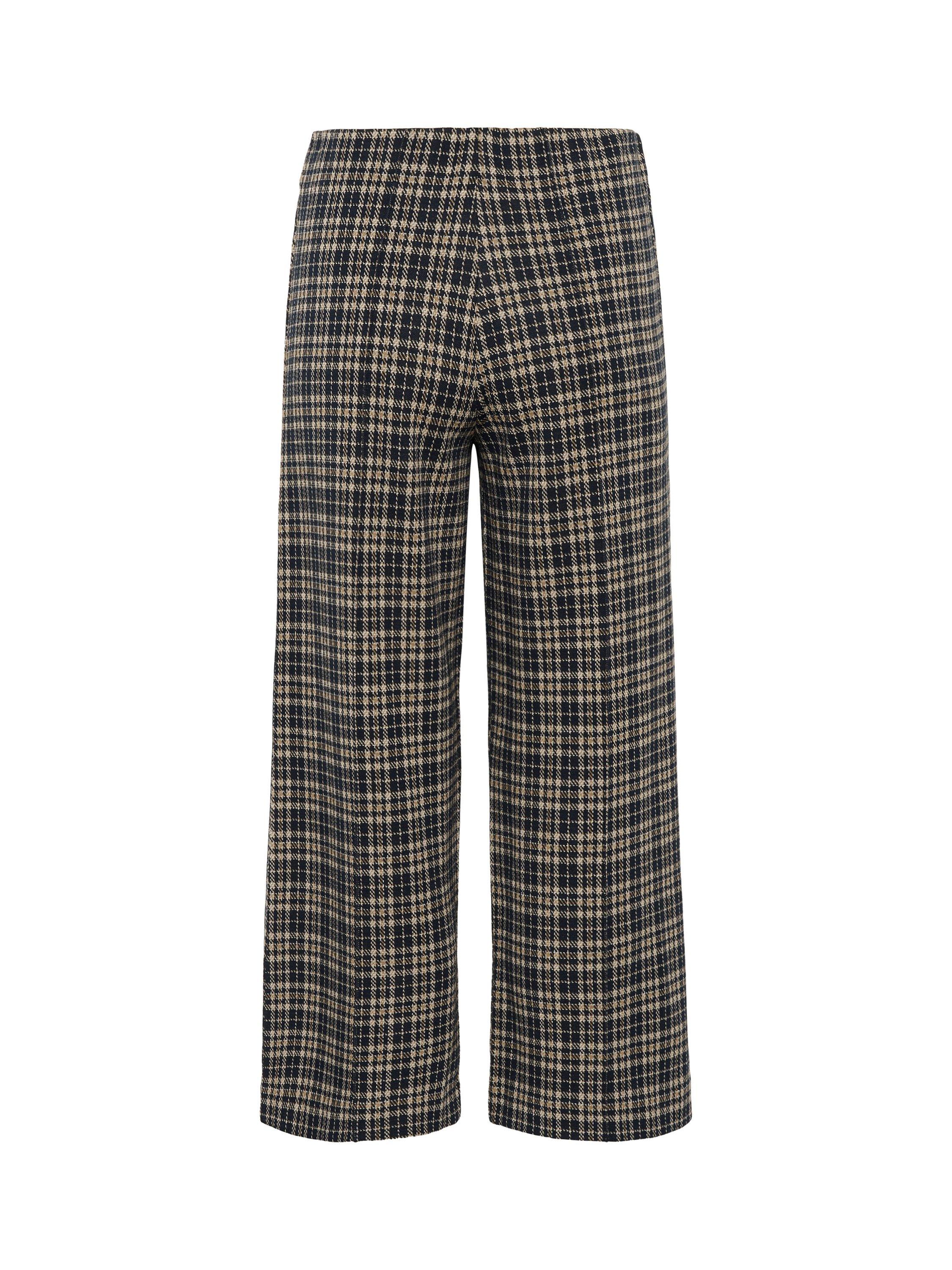 Product image 6 of 6, which shows Part Two Ilisan Check Cropped Trousers, Dark Navy/Multi, XS