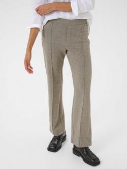 Part Two Pontas High Rise Herringbone Flared Trousers, Garnache, Garnache