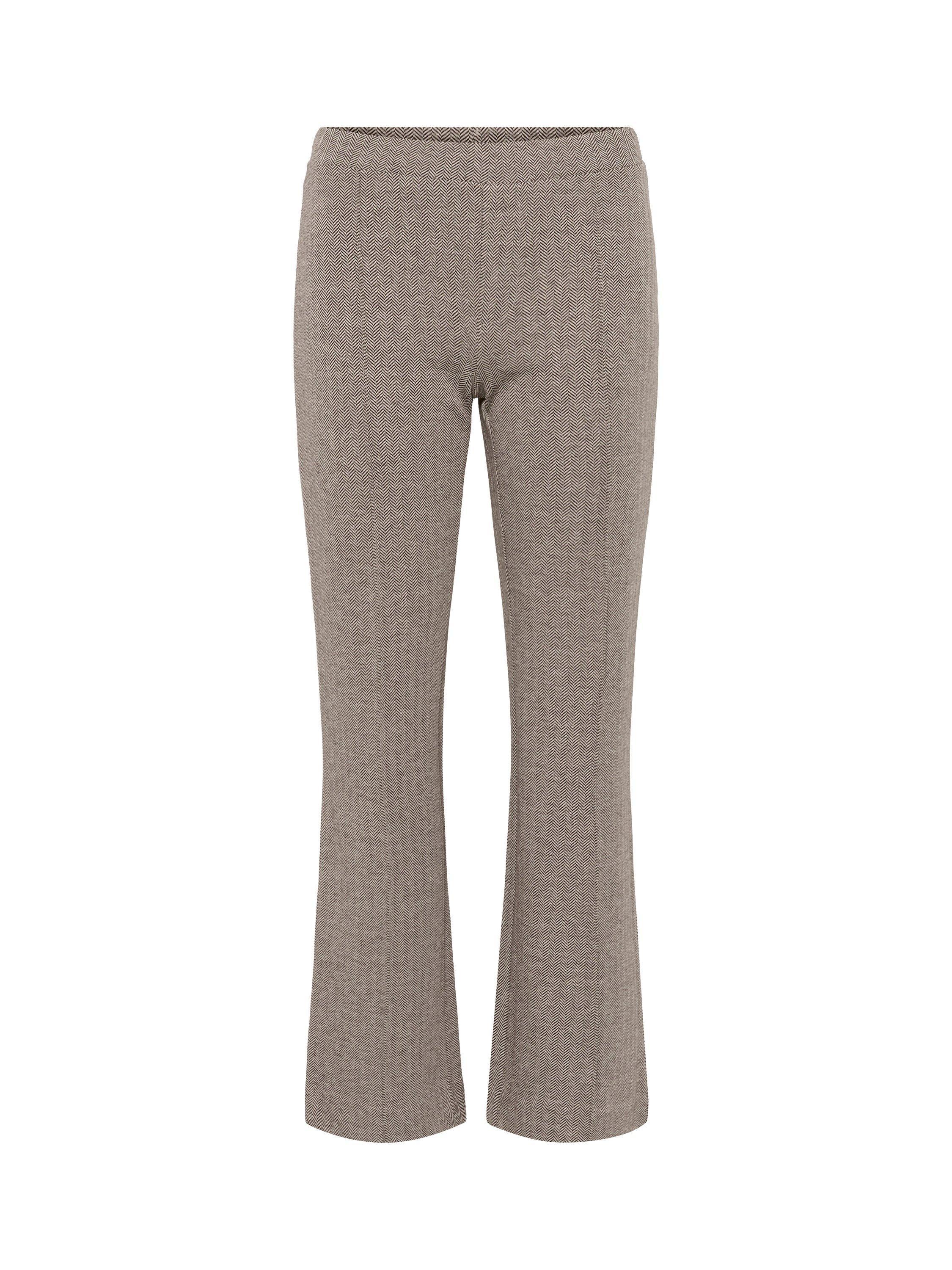 Product image 5 of 6, which shows Part Two Pontas High Rise Herringbone Flared Trousers, Garnache, 8