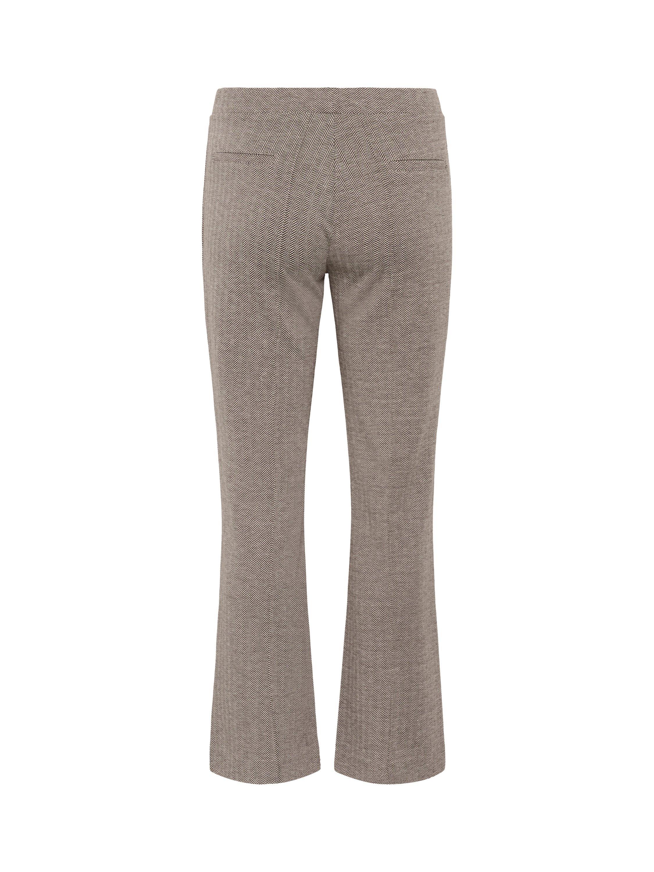 Product image 6 of 6, which shows Part Two Pontas High Rise Herringbone Flared Trousers, Garnache, 8