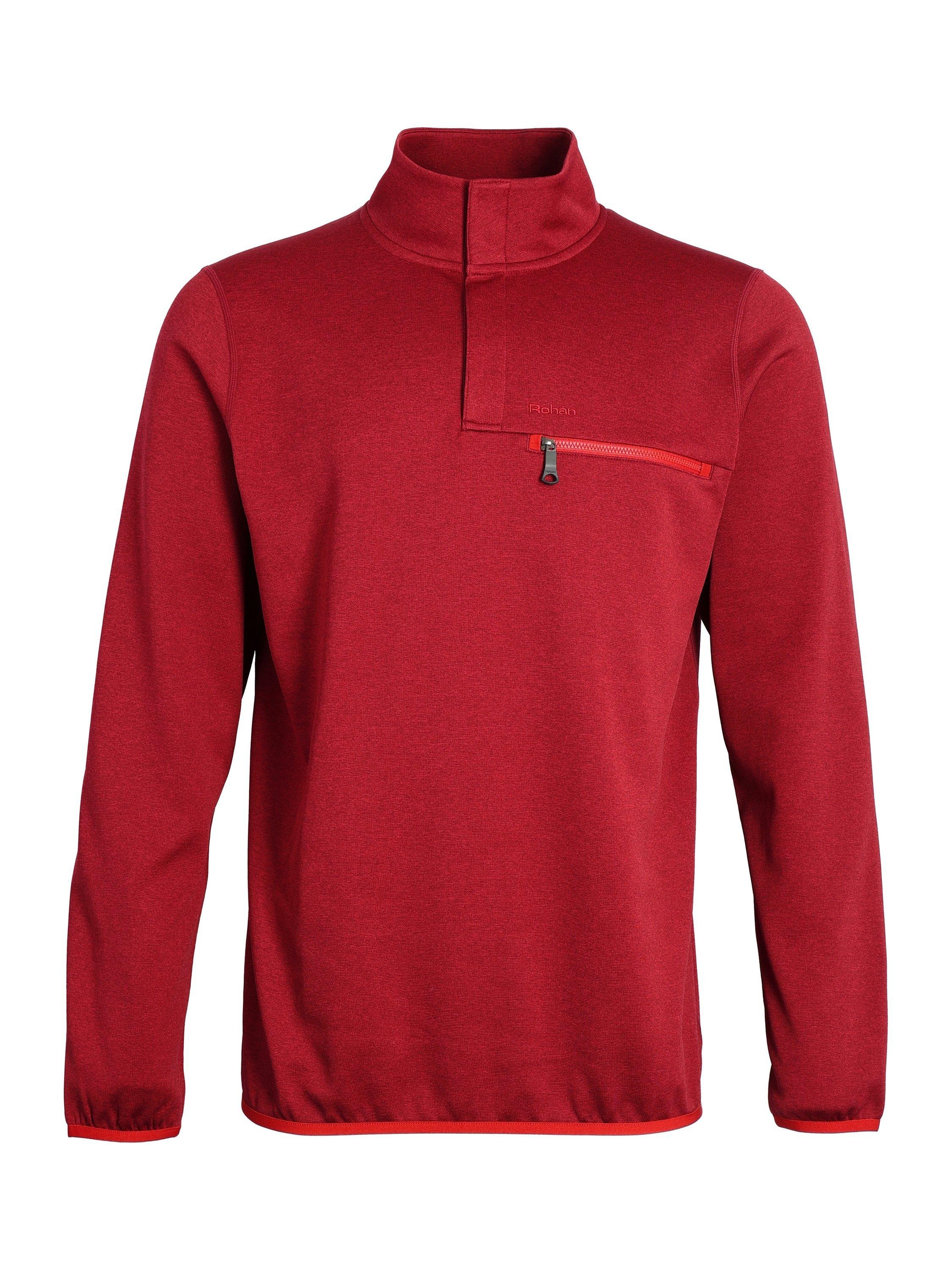Product image 3 of 8, which shows Rohan Men's Campfire Fleece, Garnet Red Marl, S
