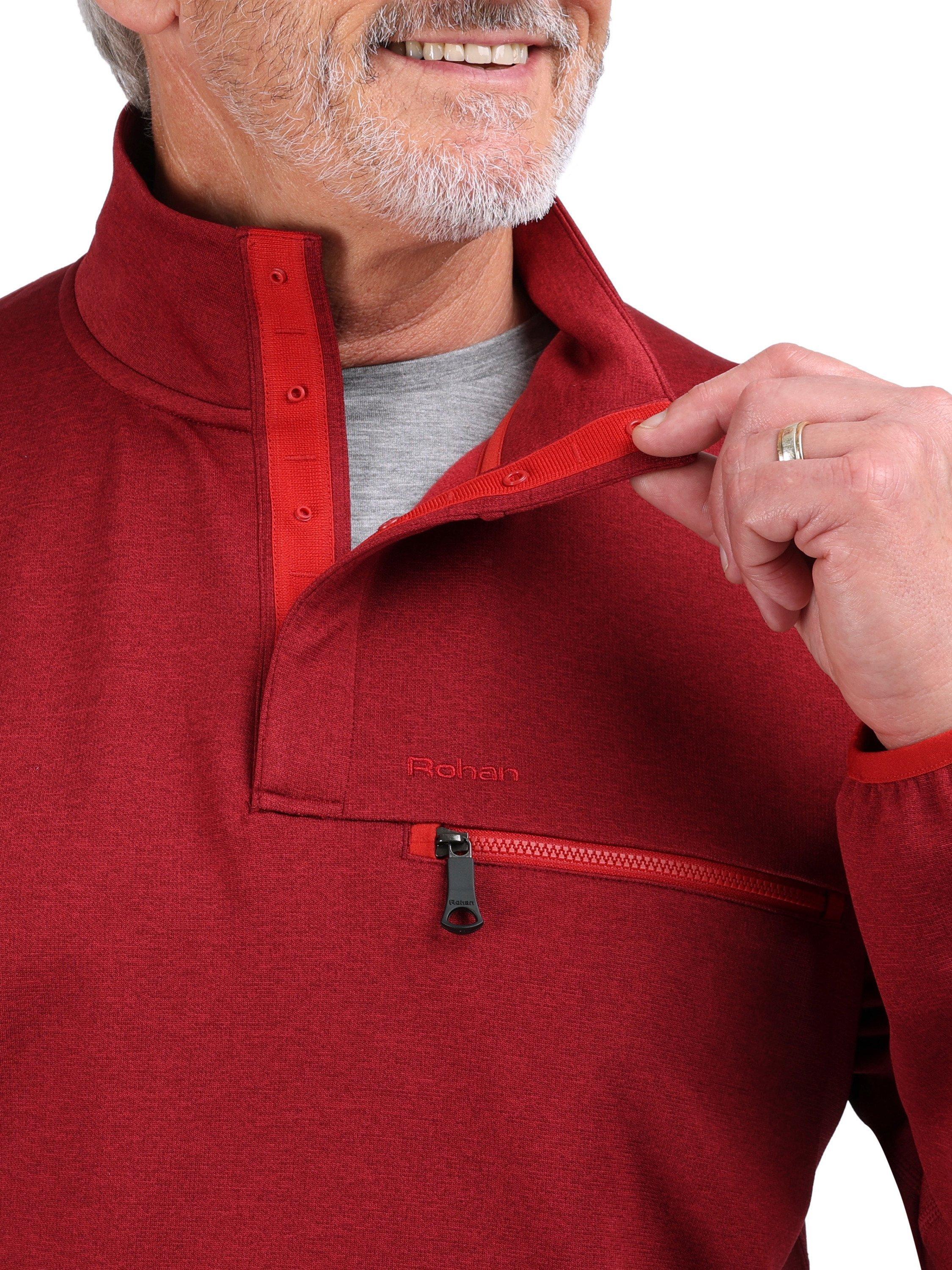 Product image 5 of 8, which shows Rohan Men's Campfire Fleece, Garnet Red Marl, S