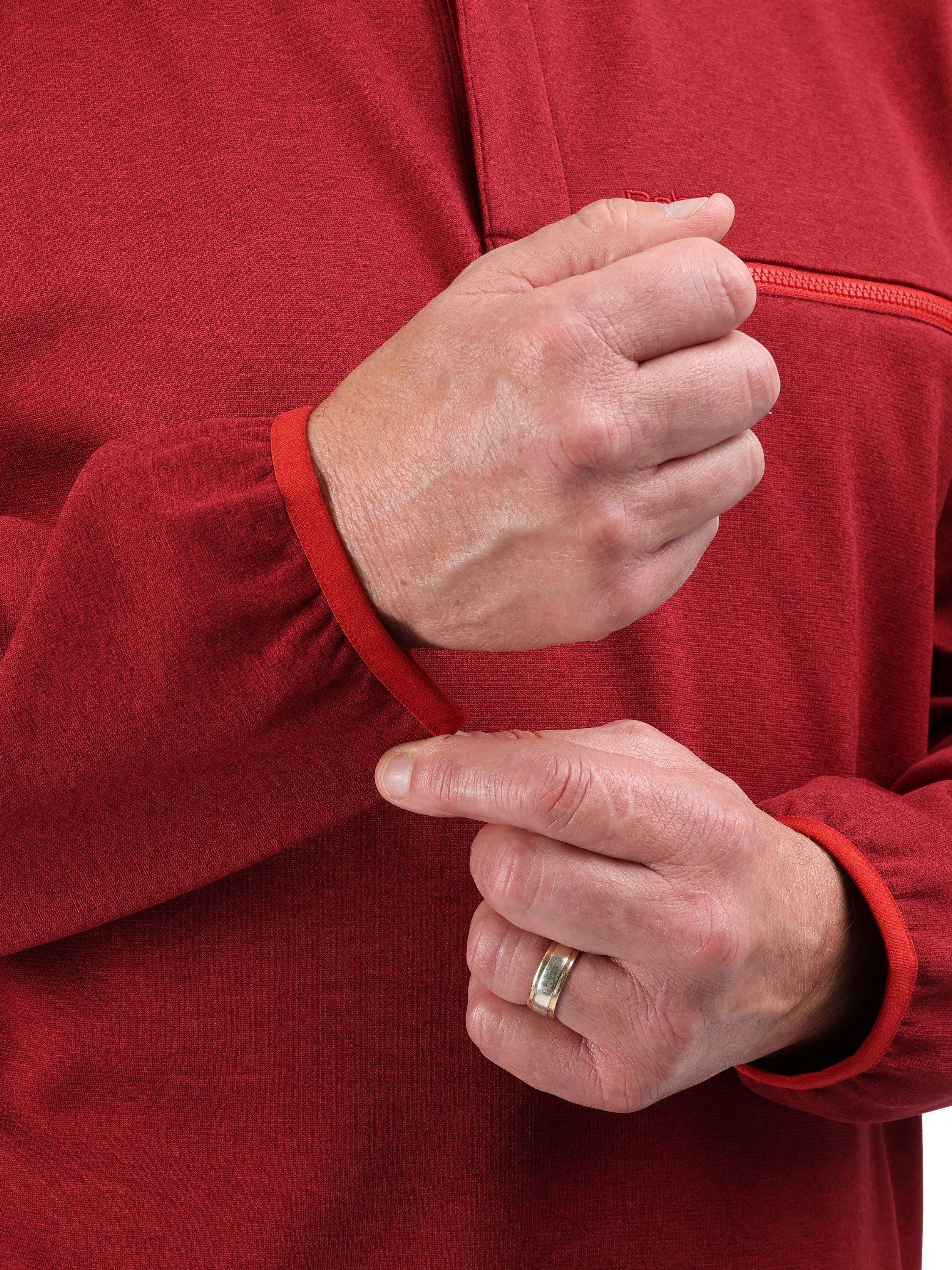 Product image 6 of 8, which shows Rohan Men's Campfire Fleece, Garnet Red Marl, S