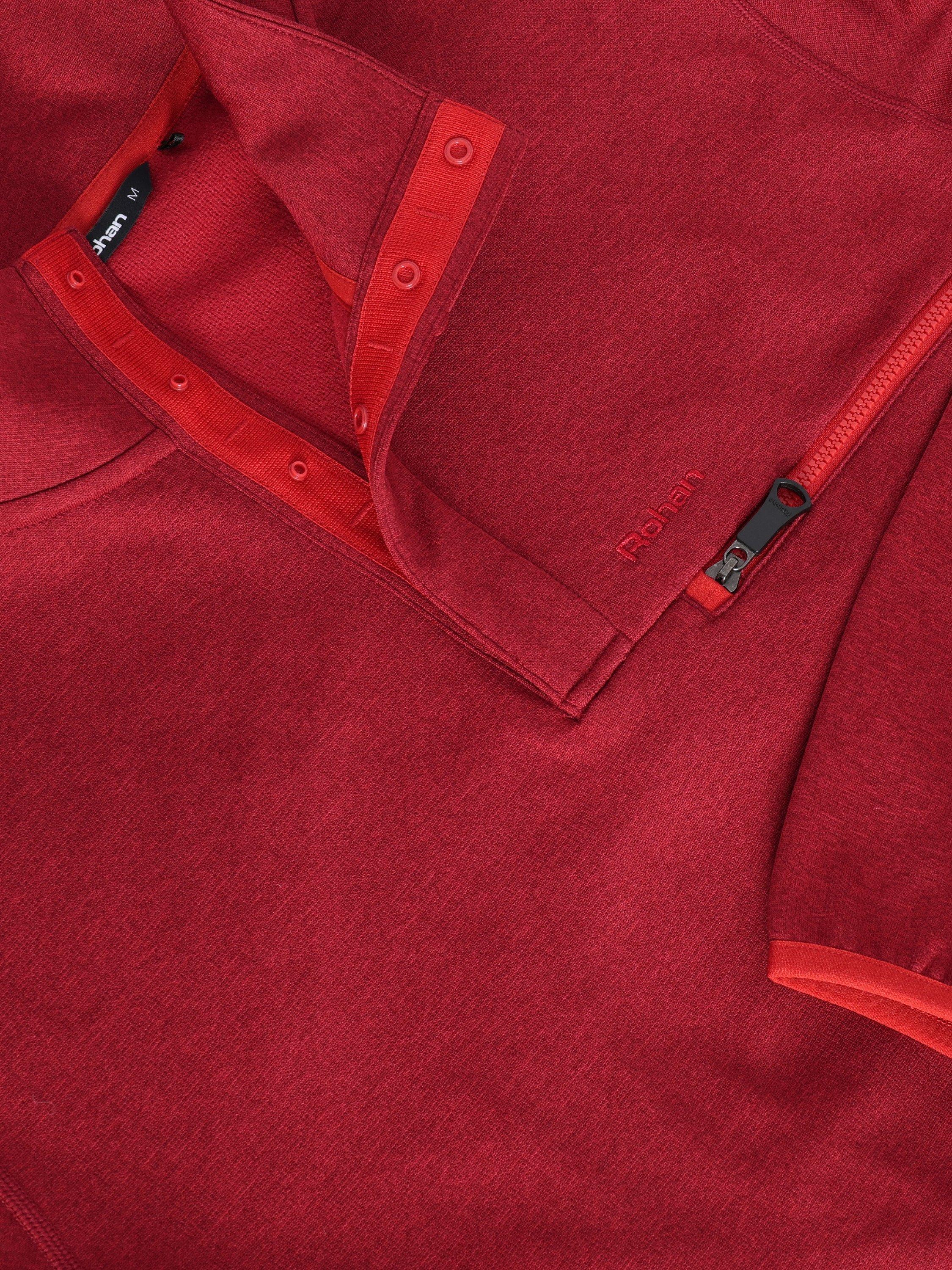Product image 8 of 8, which shows Rohan Men's Campfire Fleece, Garnet Red Marl, S