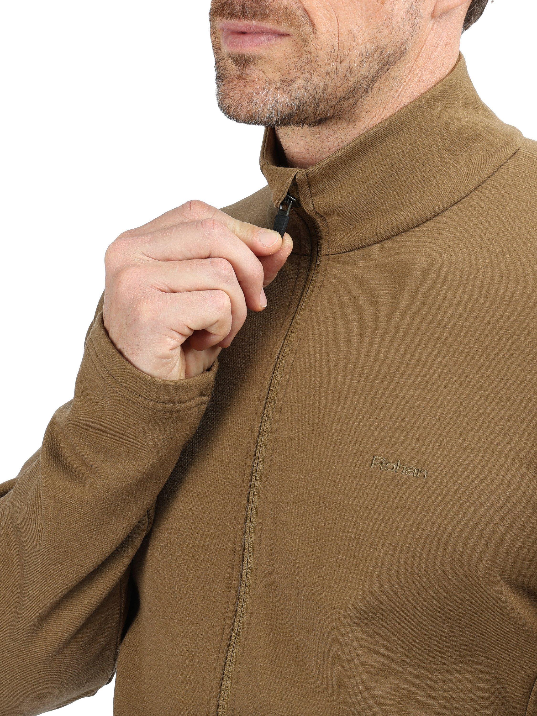 Product image 4 of 6, which shows Rohan Men's Radiant Wool Blend Jacket, Cedar Brown, S