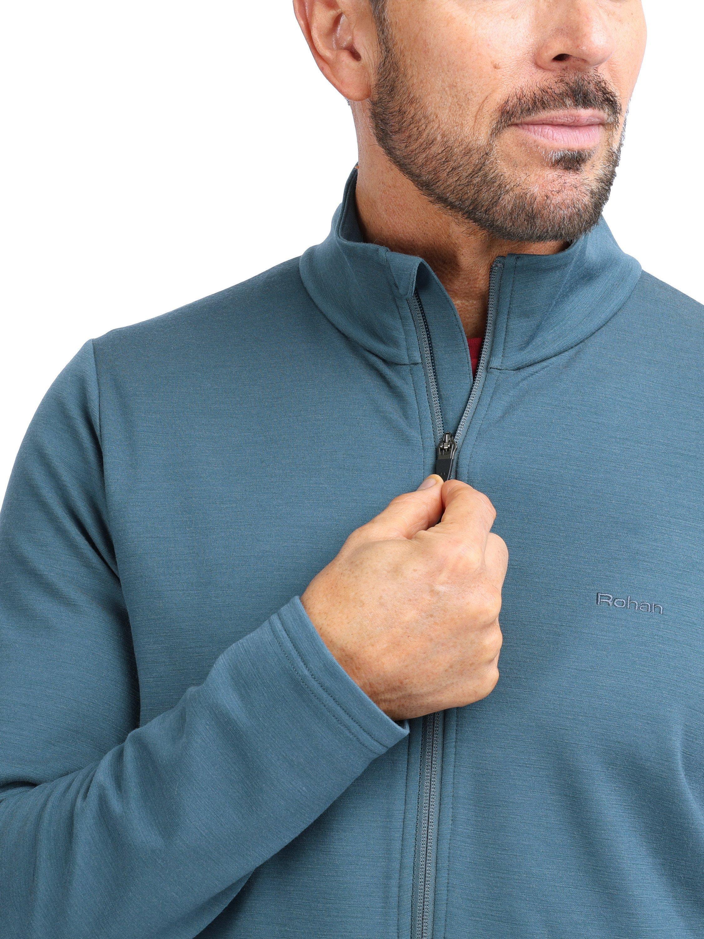 Product image 6 of 7, which shows Rohan Men's Radiant Wool Blend Jacket, Steel Blue, S