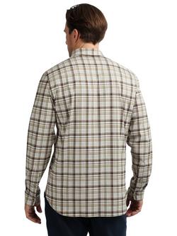 Rohan Woolston Check Long Sleeve Shirt - view 2, Ecru/Brown