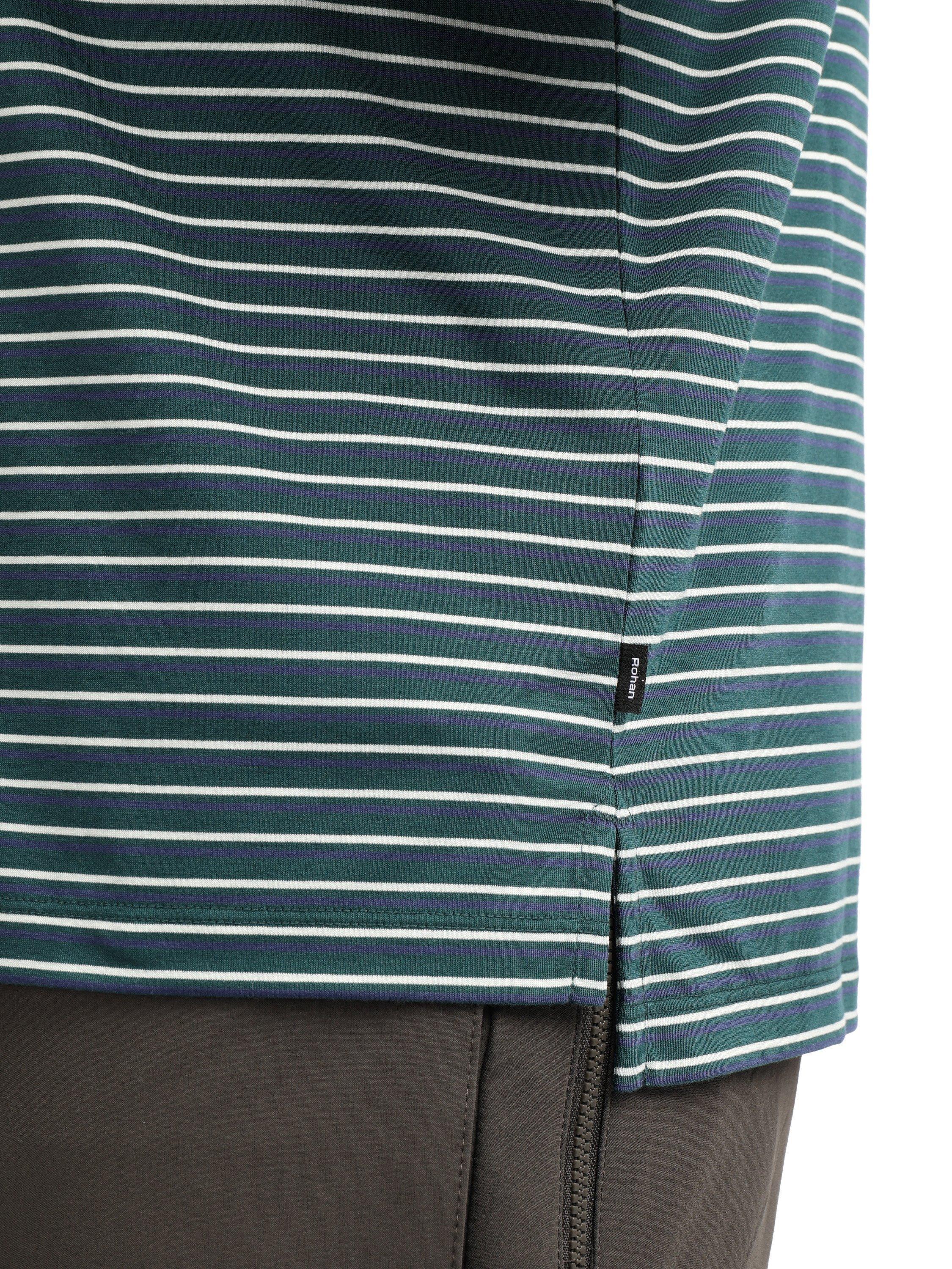 Product image 6 of 6, which shows Rohan Shoreline Stripe Polo Shirt, Green, S