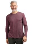 Rohan Men's Merino Cool Wool Blend Long Sleeve Top, Cayenne Purple Marl