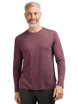 Rohan Men's Merino Cool Wool Blend Long Sleeve Top, Cayenne Purple Marl, Cayenne Purple Marl