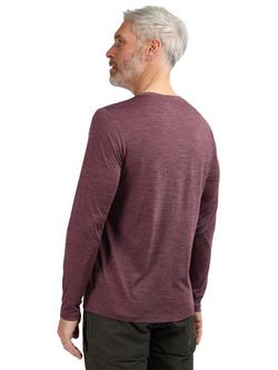 Rohan Men's Merino Cool Wool Blend Long Sleeve Top, Cayenne Purple Marl - view 2, Cayenne Purple Marl