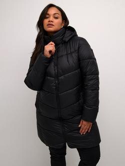 KAFFE KCsusanna Quilted Coat, Black Deep