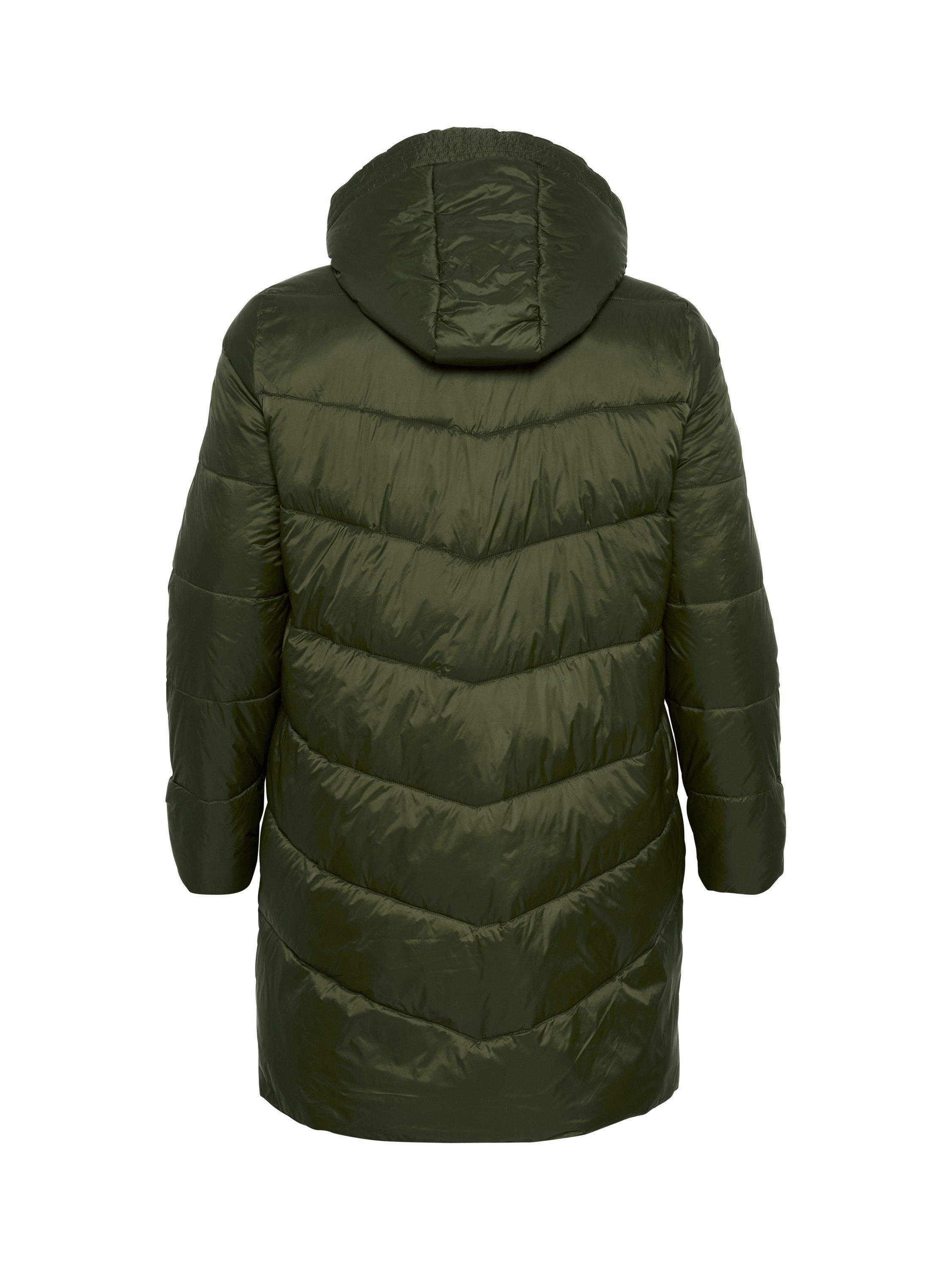 Product image 6 of 6, which shows Kaffe Curve KCsusanna Quilted Longline Puffer Coat, Forest Night, 18
