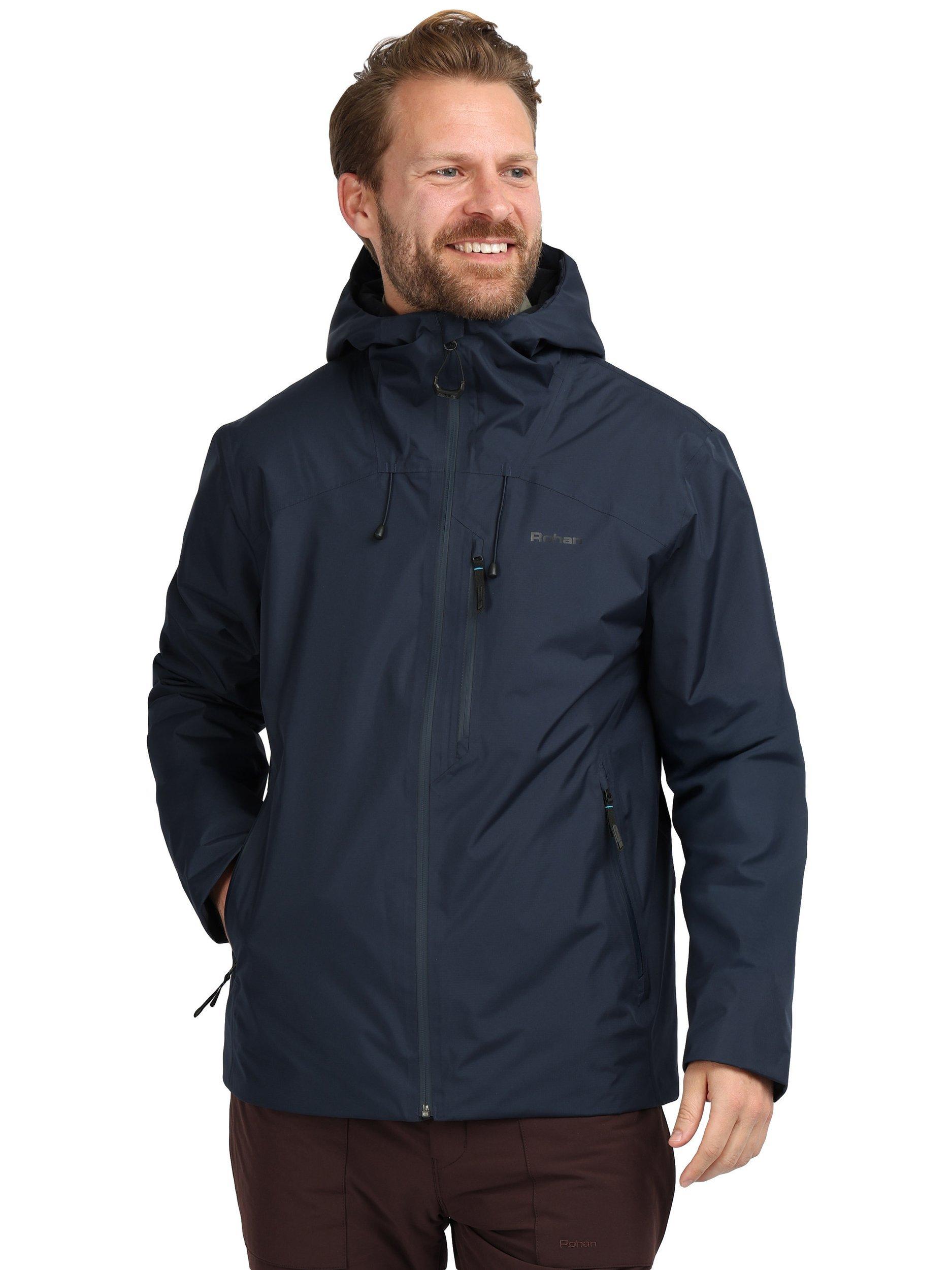 Product image 1 of 11, which shows Rohan Men's Altus Insulated Waterproof Jacket, True Navy, S