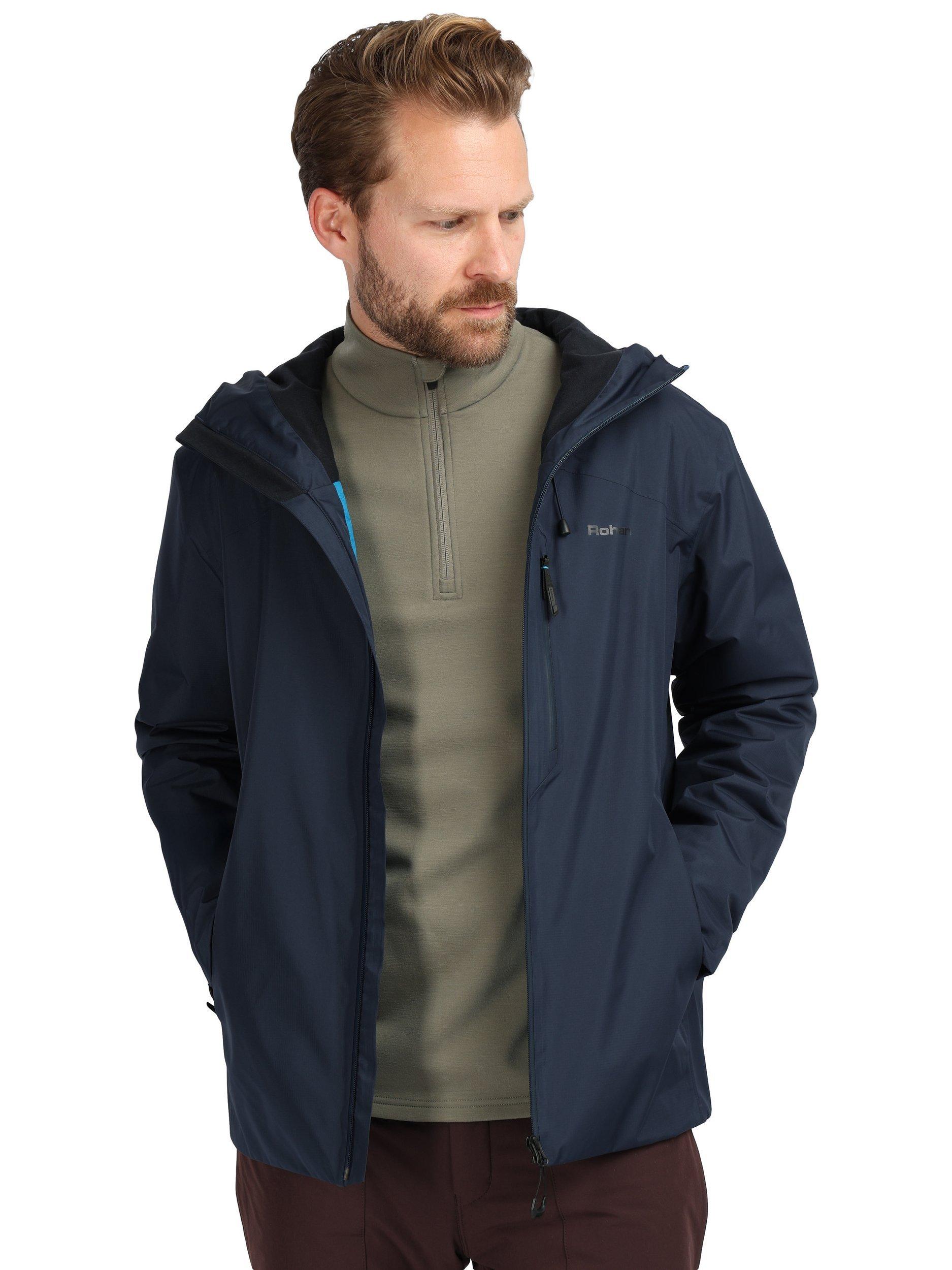 Product image 5 of 11, which shows Rohan Men's Altus Insulated Waterproof Jacket, True Navy, S