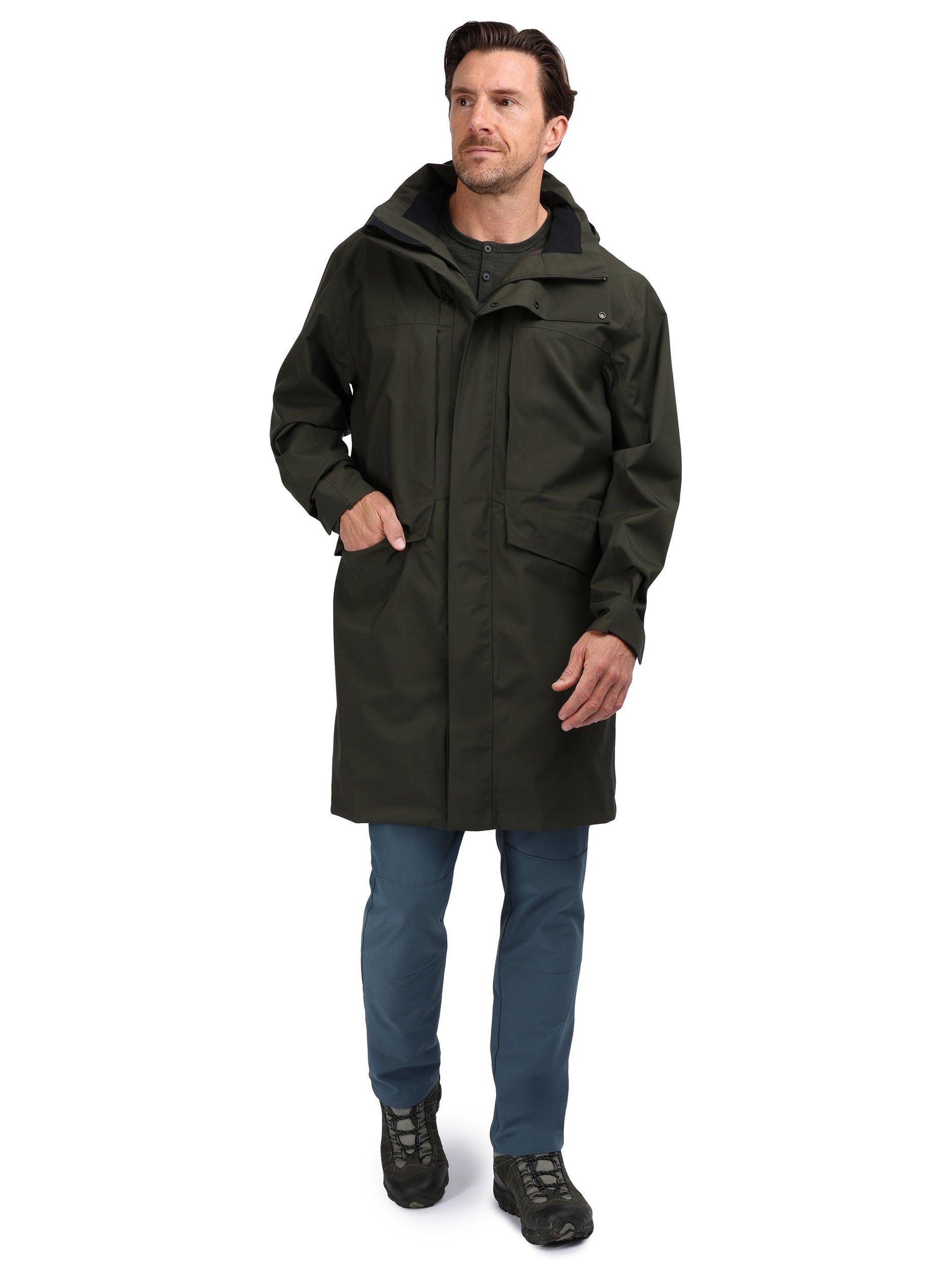 Product image 4 of 9, which shows Rohan Men's Lomond Packable Hood Waterproof Jacket, Tundra Brown, S