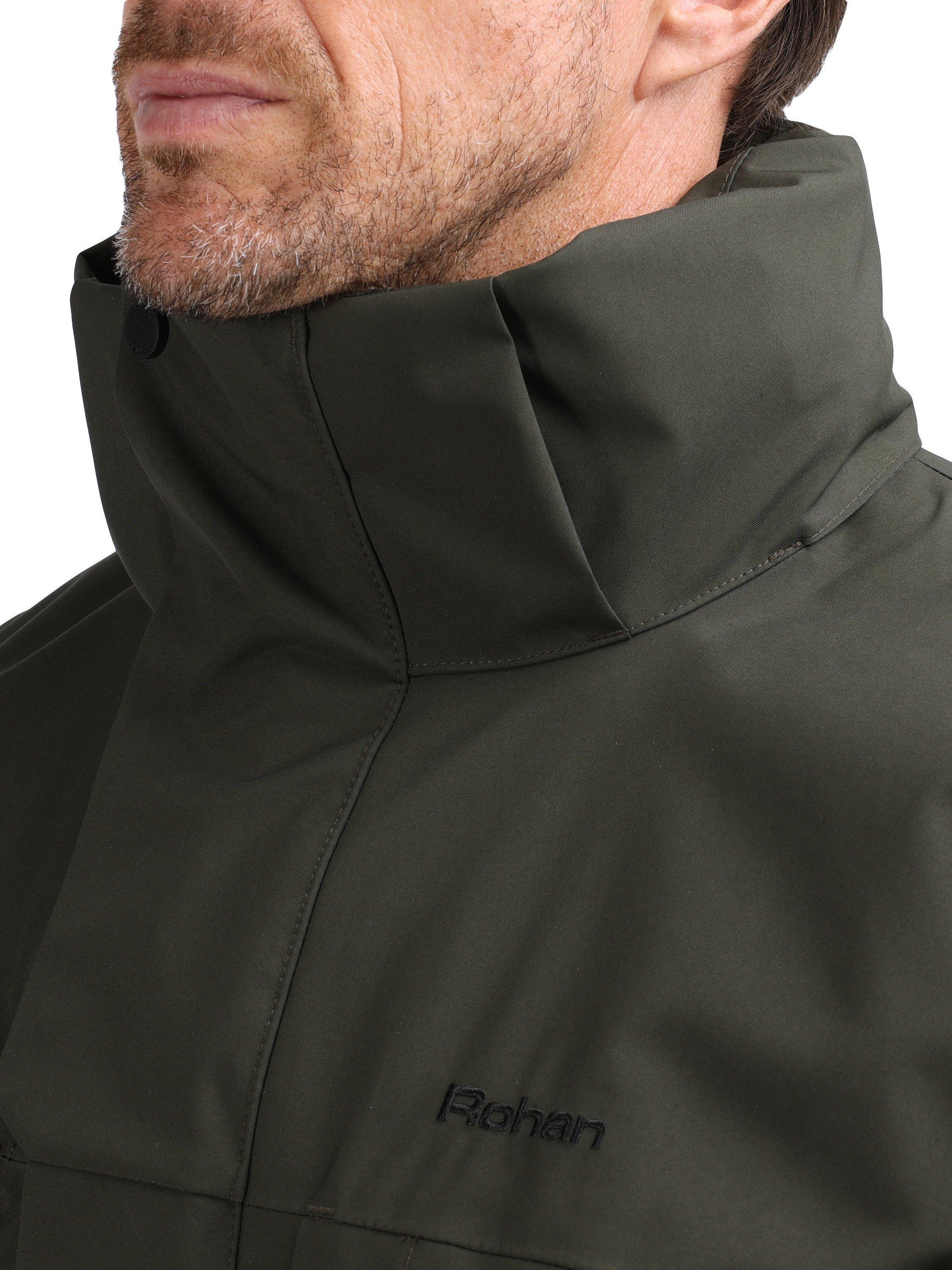 Product image 5 of 9, which shows Rohan Men's Lomond Packable Hood Waterproof Jacket, Tundra Brown, S