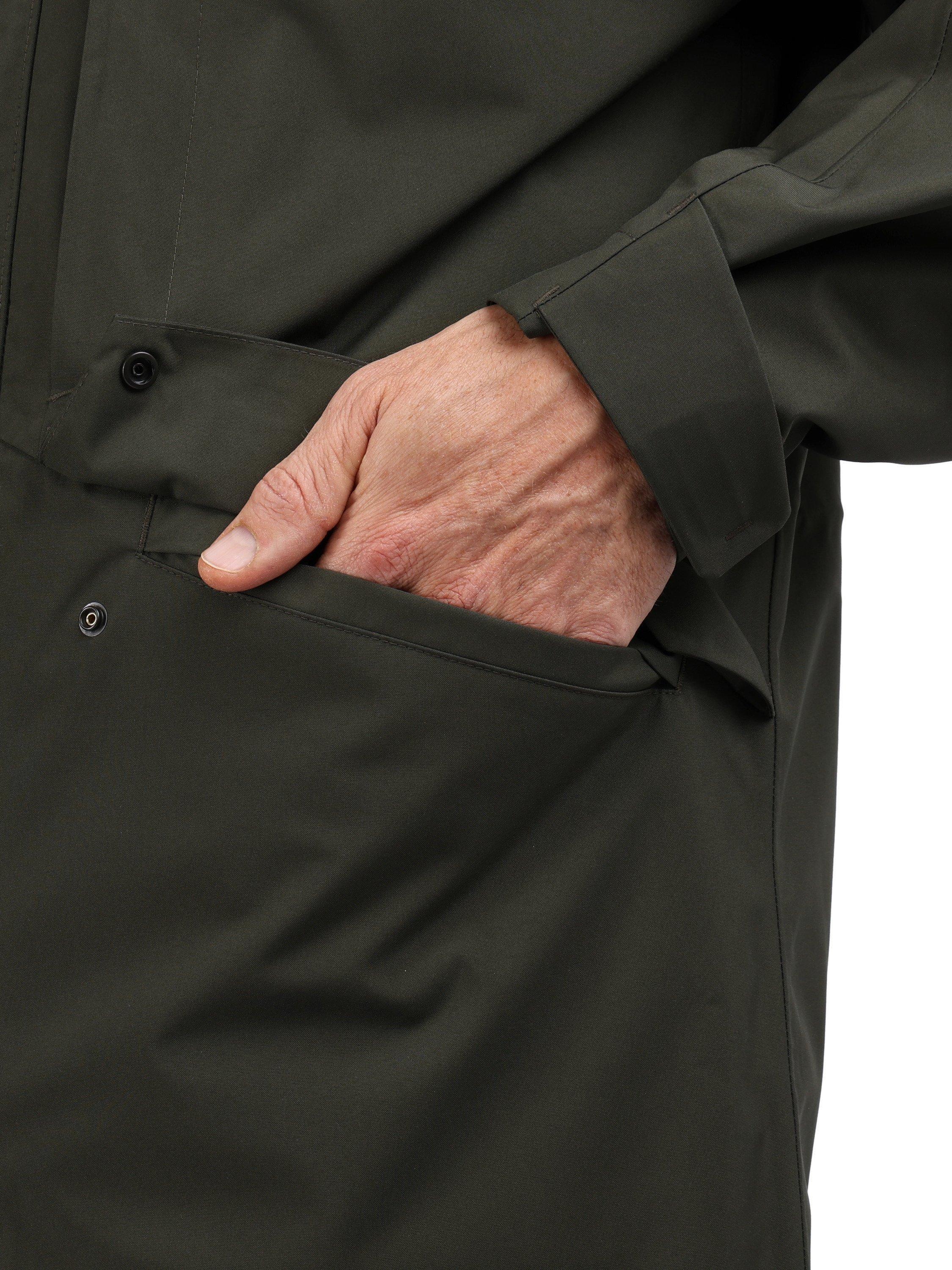 Product image 6 of 9, which shows Rohan Men's Lomond Packable Hood Waterproof Jacket, Tundra Brown, S