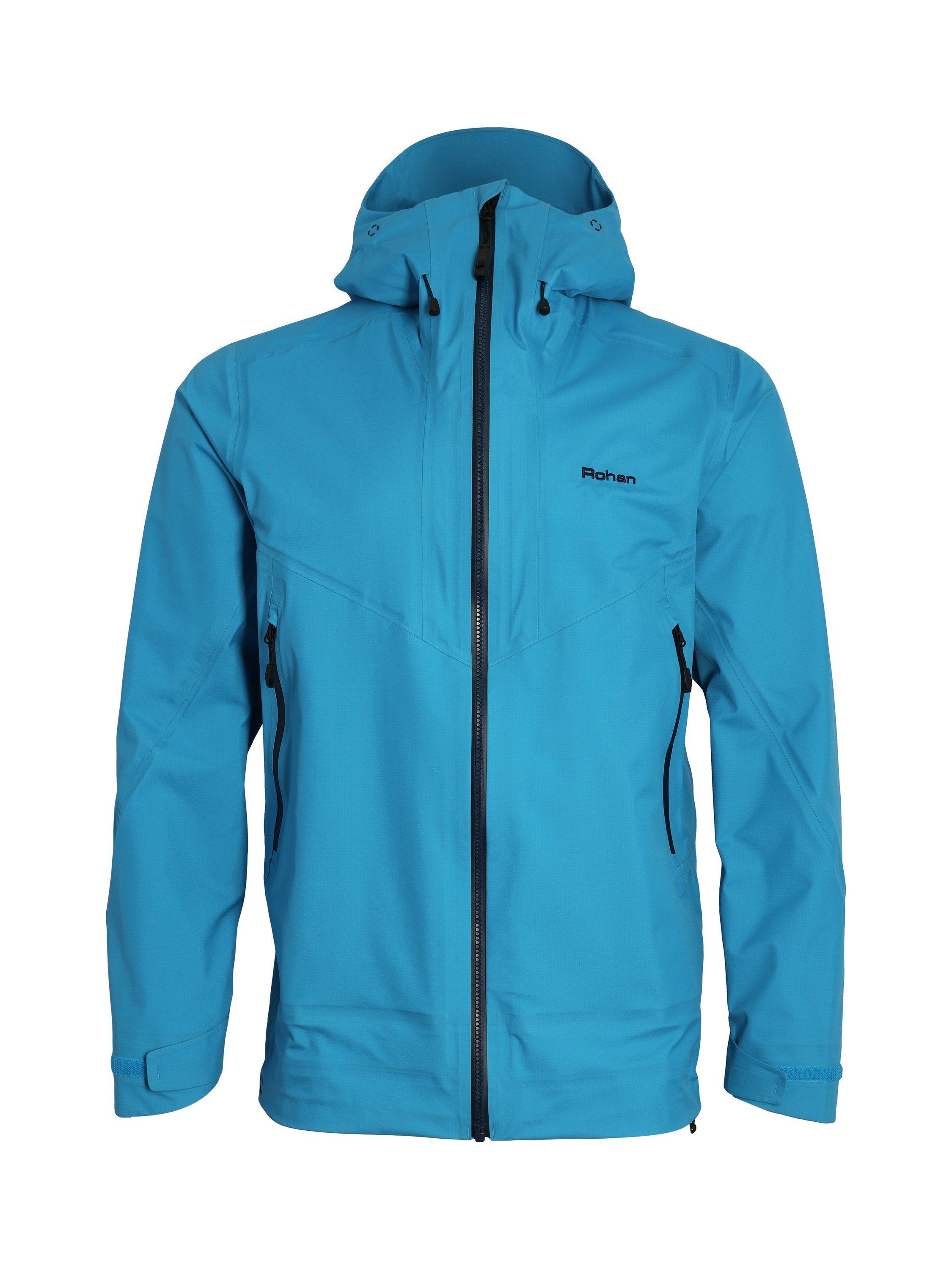 Product image 3 of 9, which shows Rohan Men's Valen Hooded Hiking Jacket, Polar Blue, S