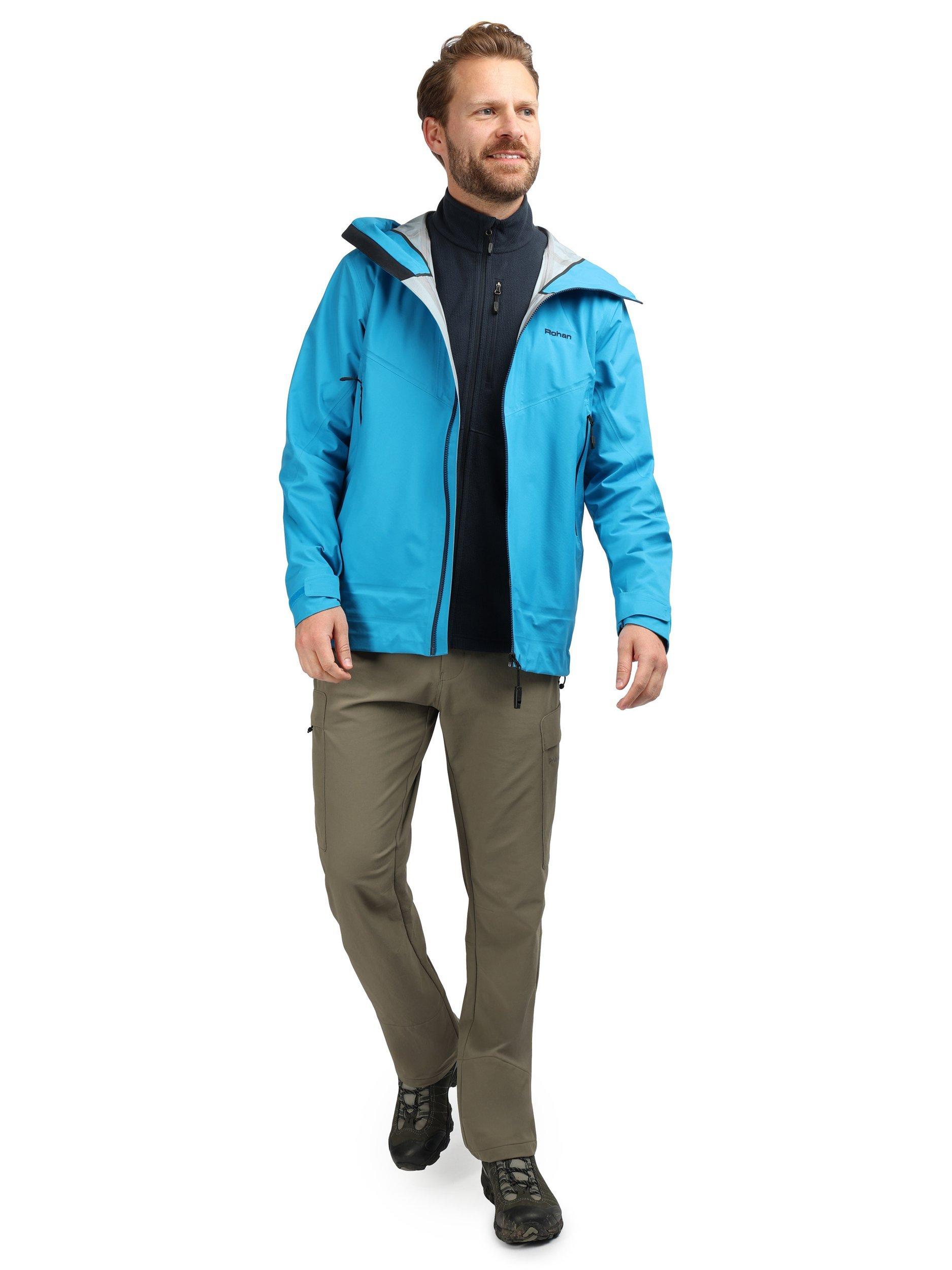Product image 4 of 9, which shows Rohan Men's Valen Hooded Hiking Jacket, Polar Blue, S